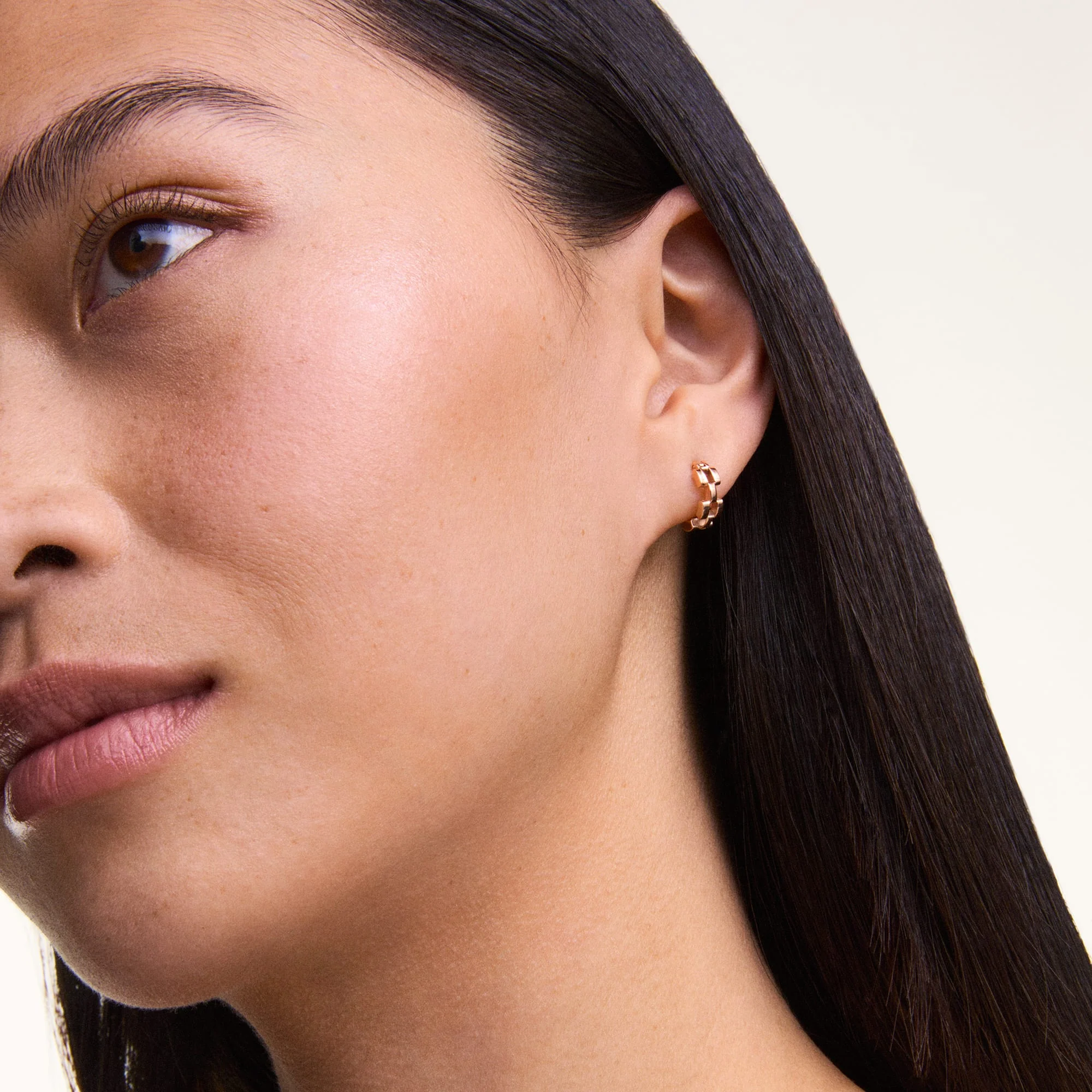 3-Link Earrings Rose Gold - Image 2