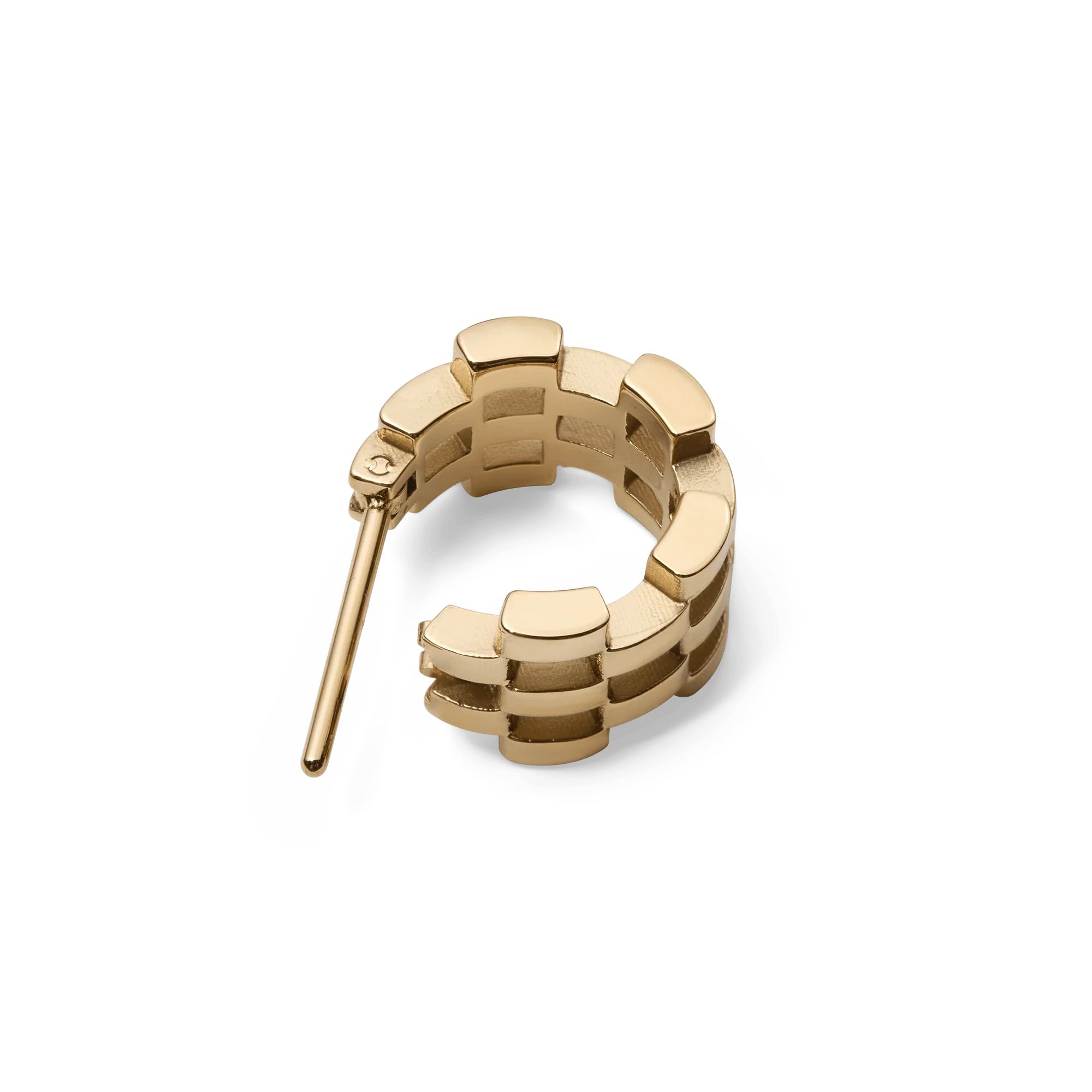 5-Link Earrings Gold - Image 4