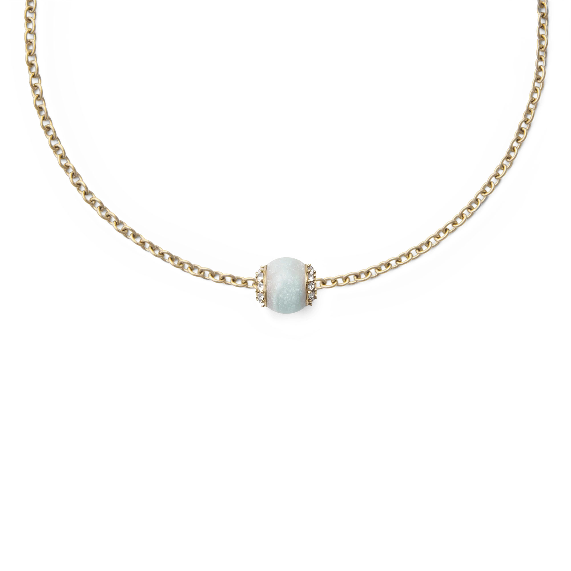 Amazonite Crystal Orb Gold Charm - Image 3