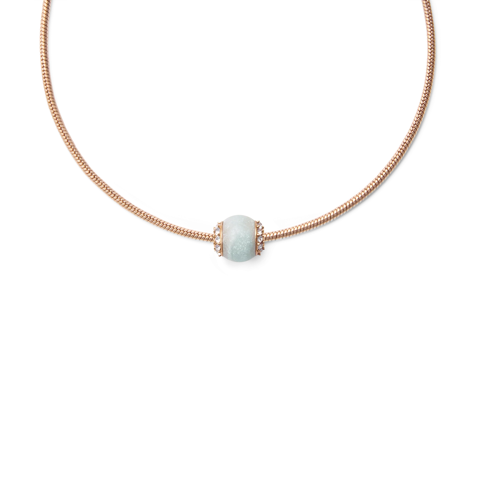 Amazonite Crystal Orb Rose Gold Charm - Image 3