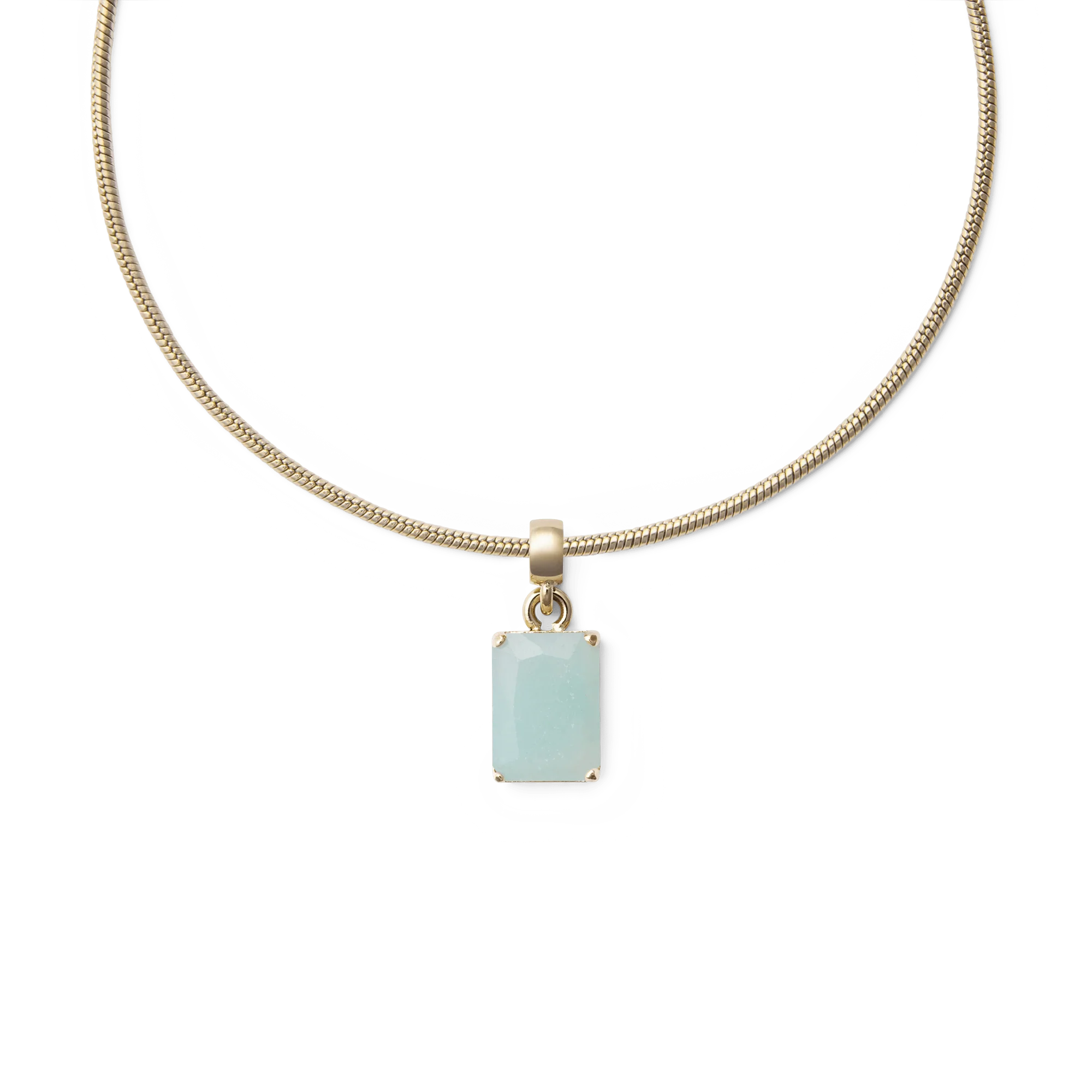 Amazonite Octagon Gold Charm - Image 3
