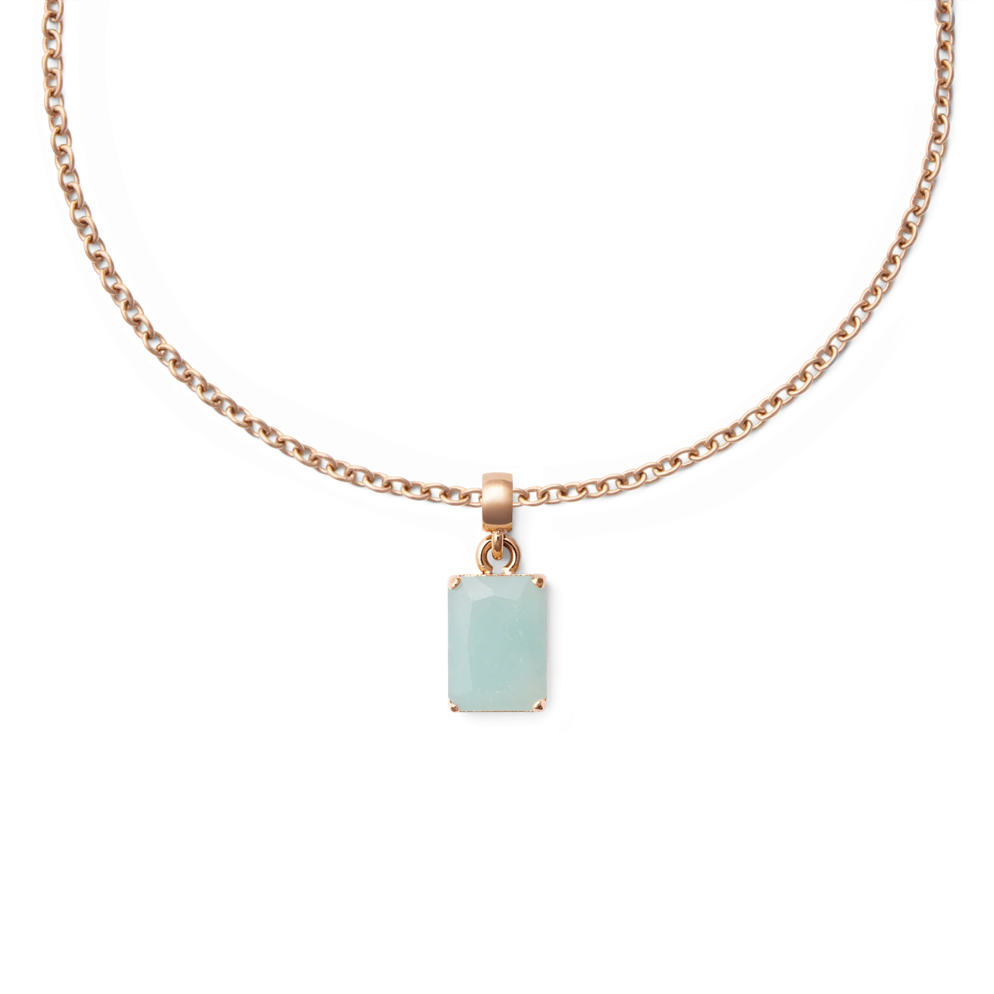 Amazonite Octagon Rose Gold Charm - Image 3