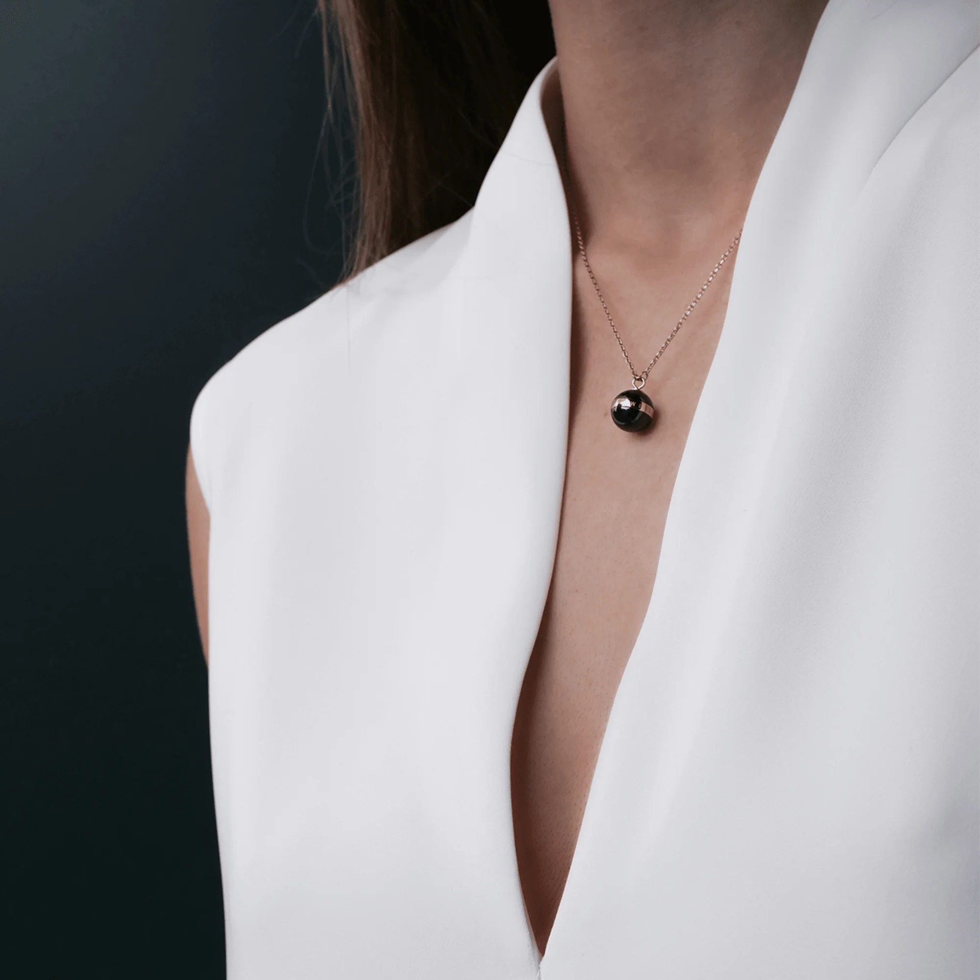 Aspiration Necklace Rose Gold Black - Image 2