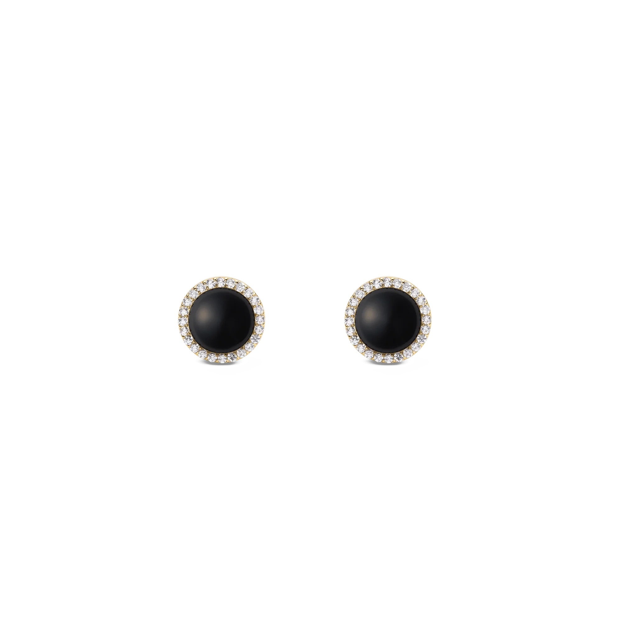 Audrey Earrings Black Agathe Gold