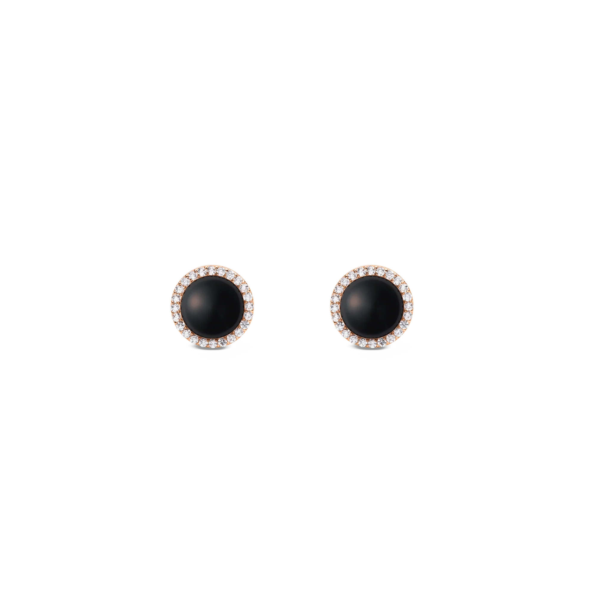 Audrey Earrings Black Agathe Rose Gold