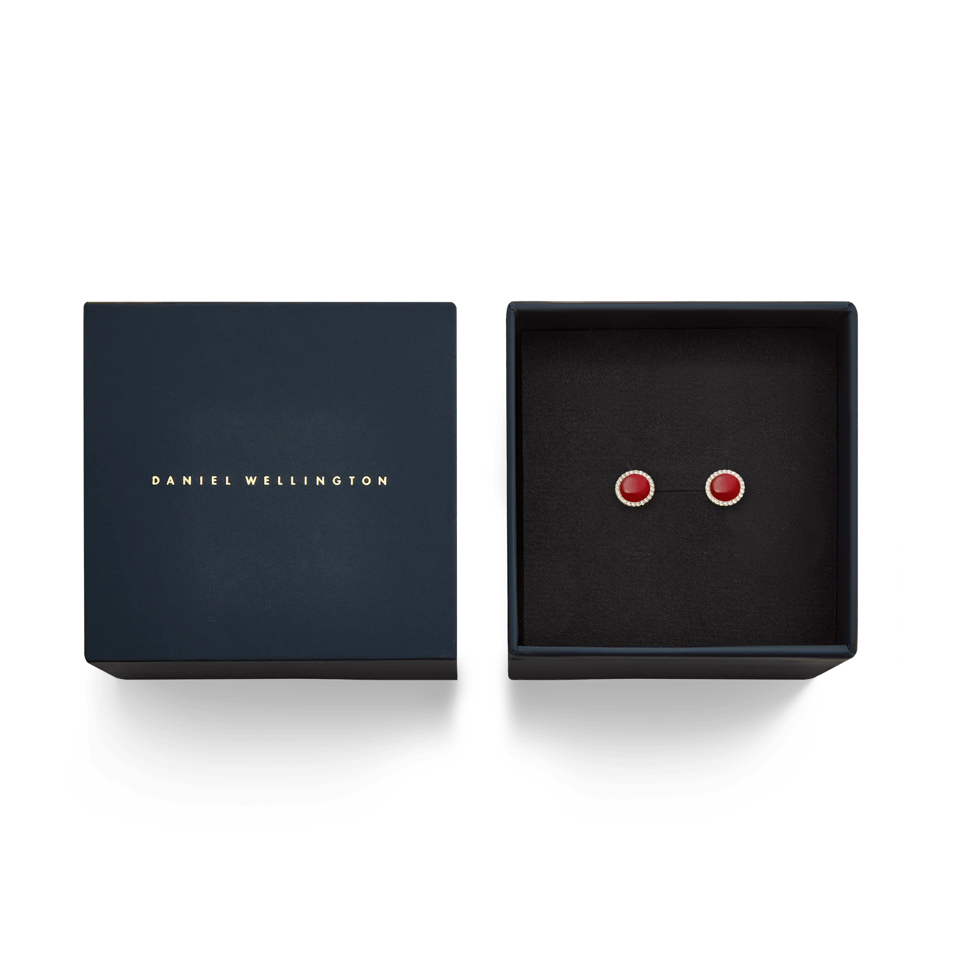 Audrey Earrings Red Agathe Gold - Image 5