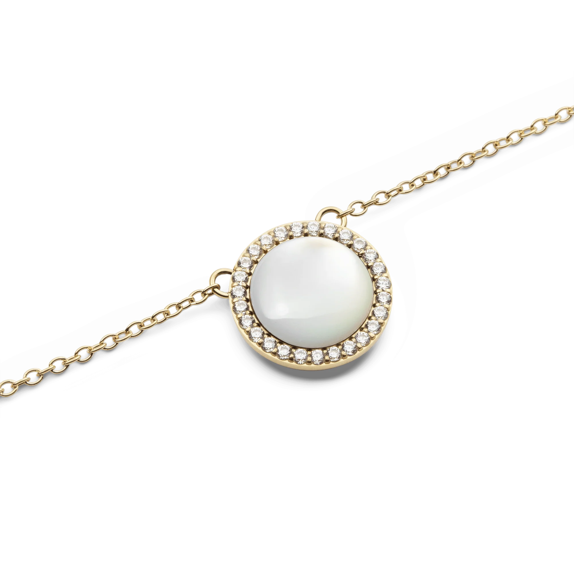 Audrey Necklace Mother of Pearl Gold