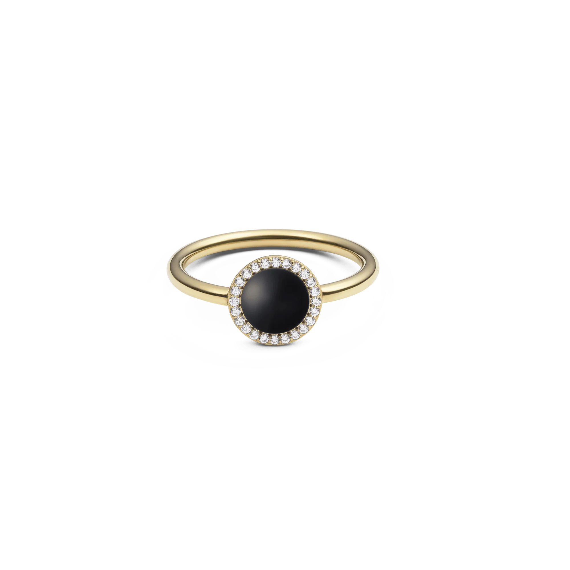 Audrey Ring Black Agathe Gold