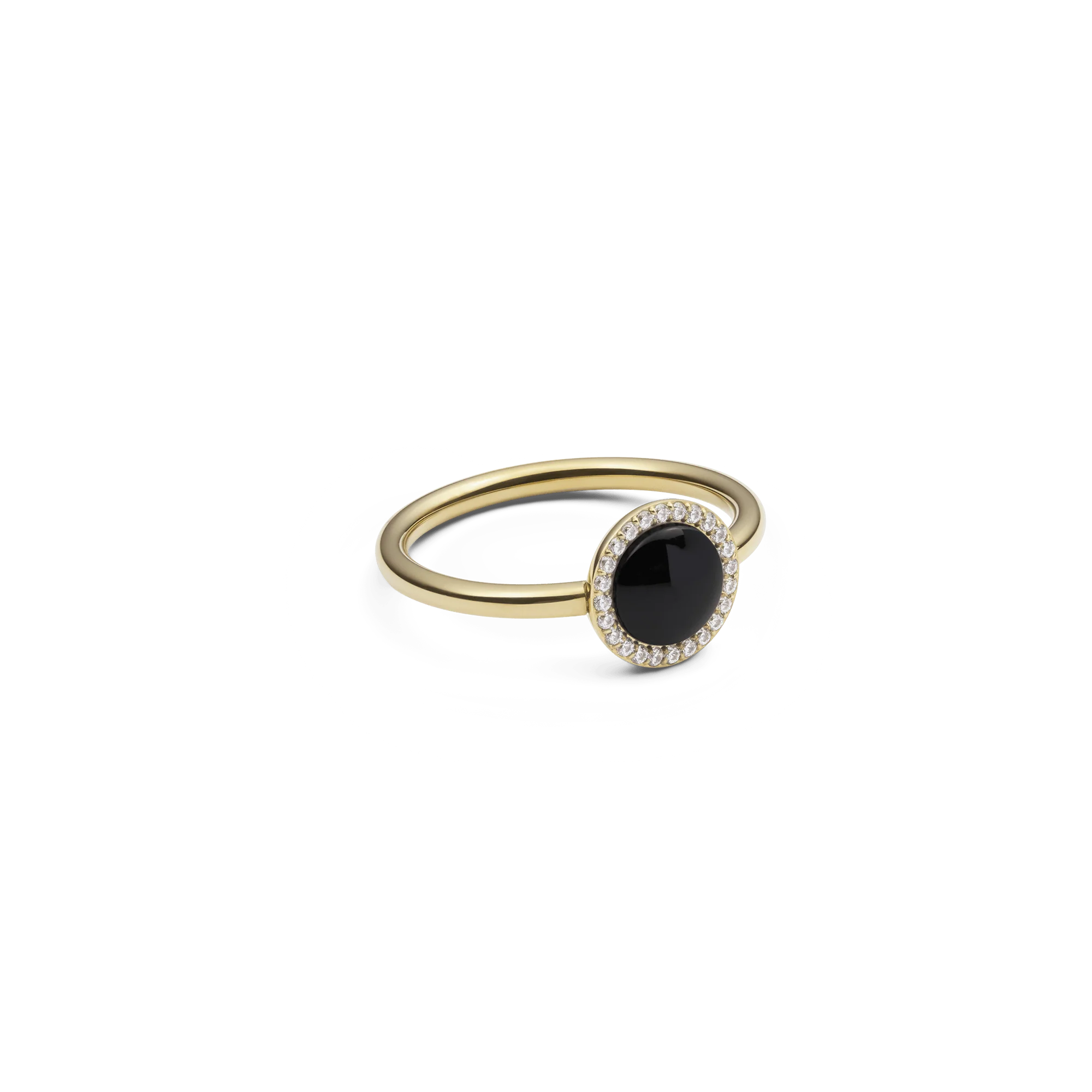 Audrey Ring Black Agathe Gold - Image 3