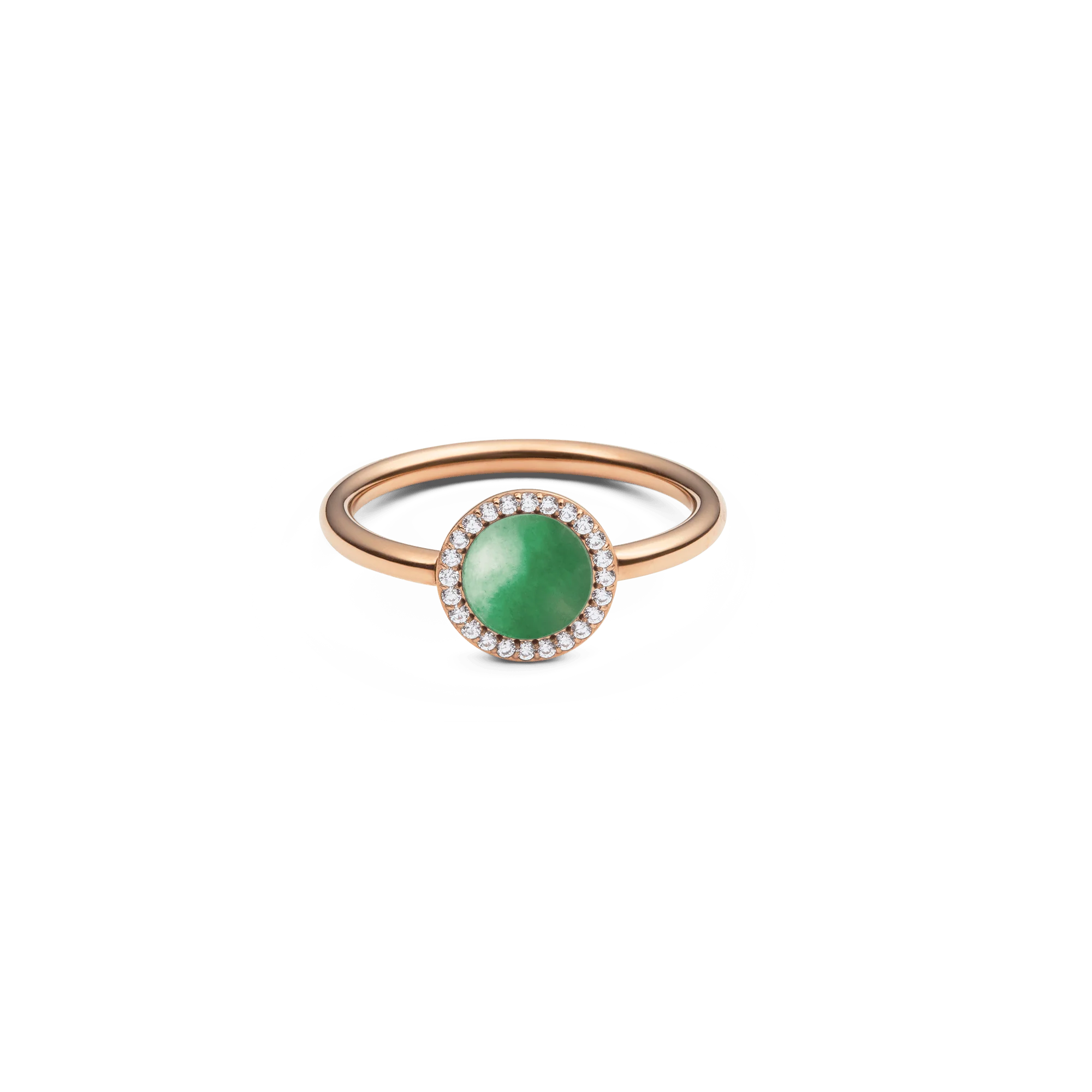 Audrey Ring Jade Rose Gold