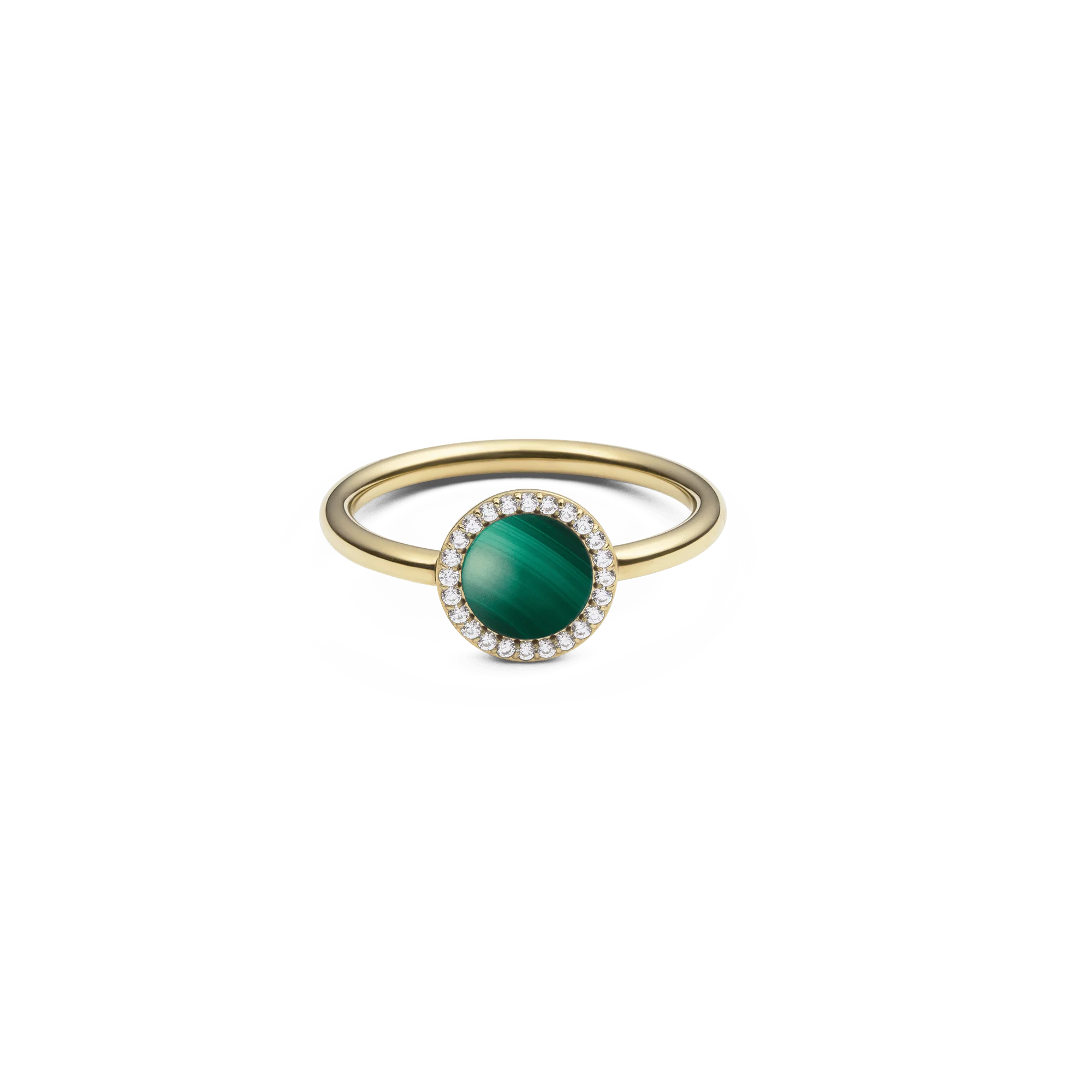 Audrey Ring Malachite Gold