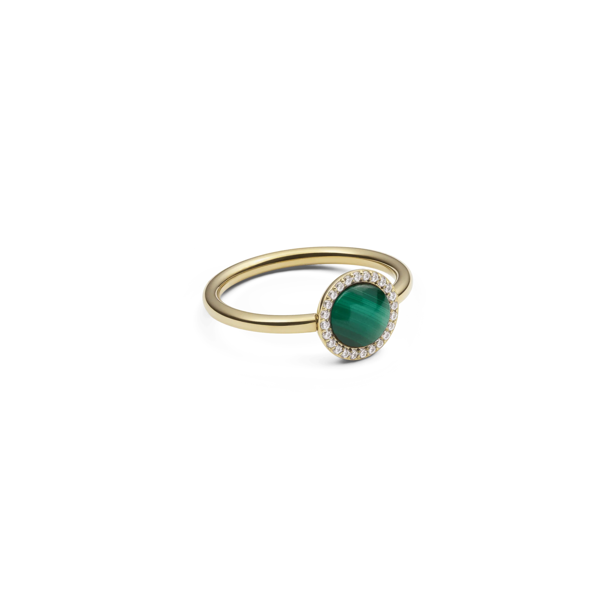 Audrey Ring Malachite Gold - Image 3