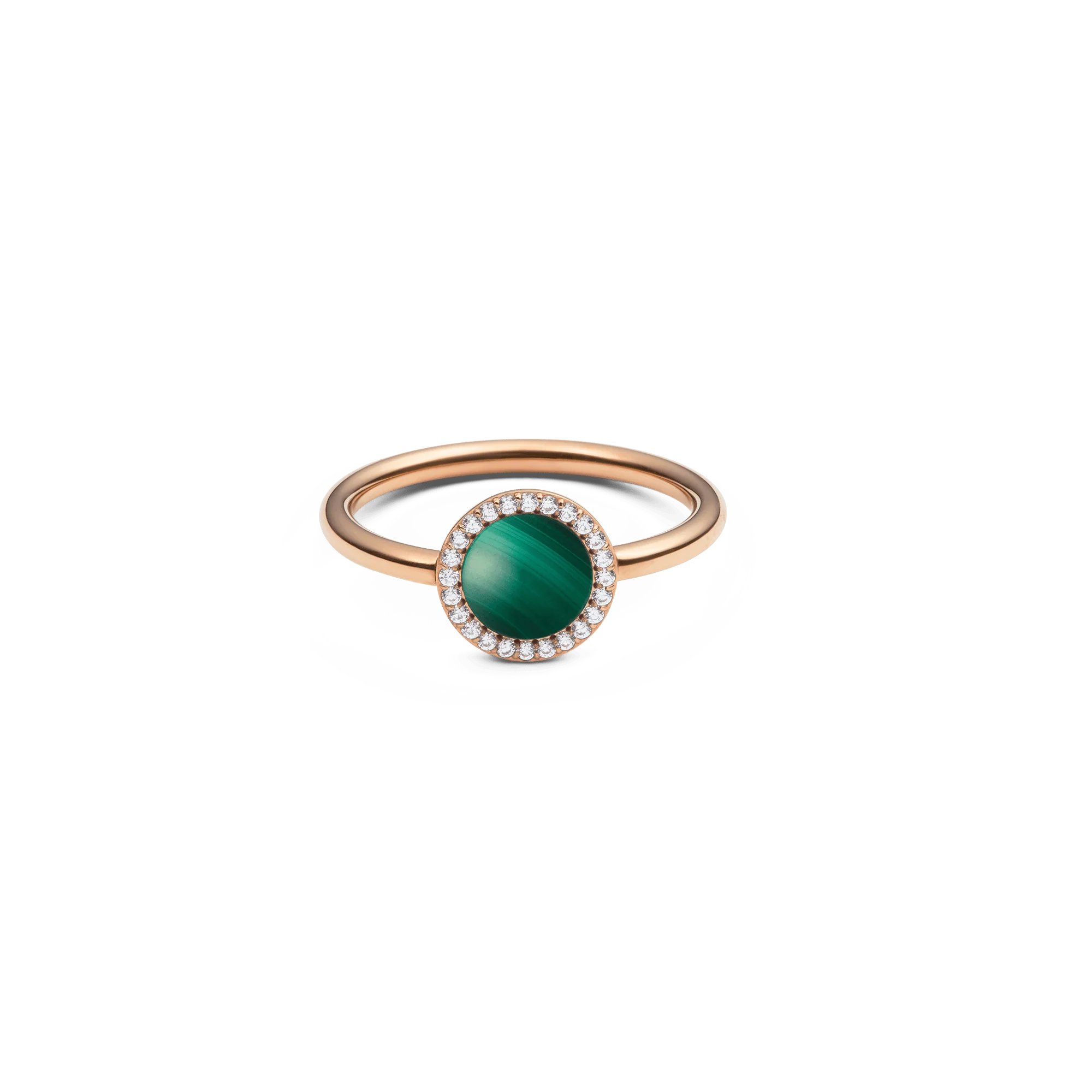 Audrey Ring Malachite Rose Gold
