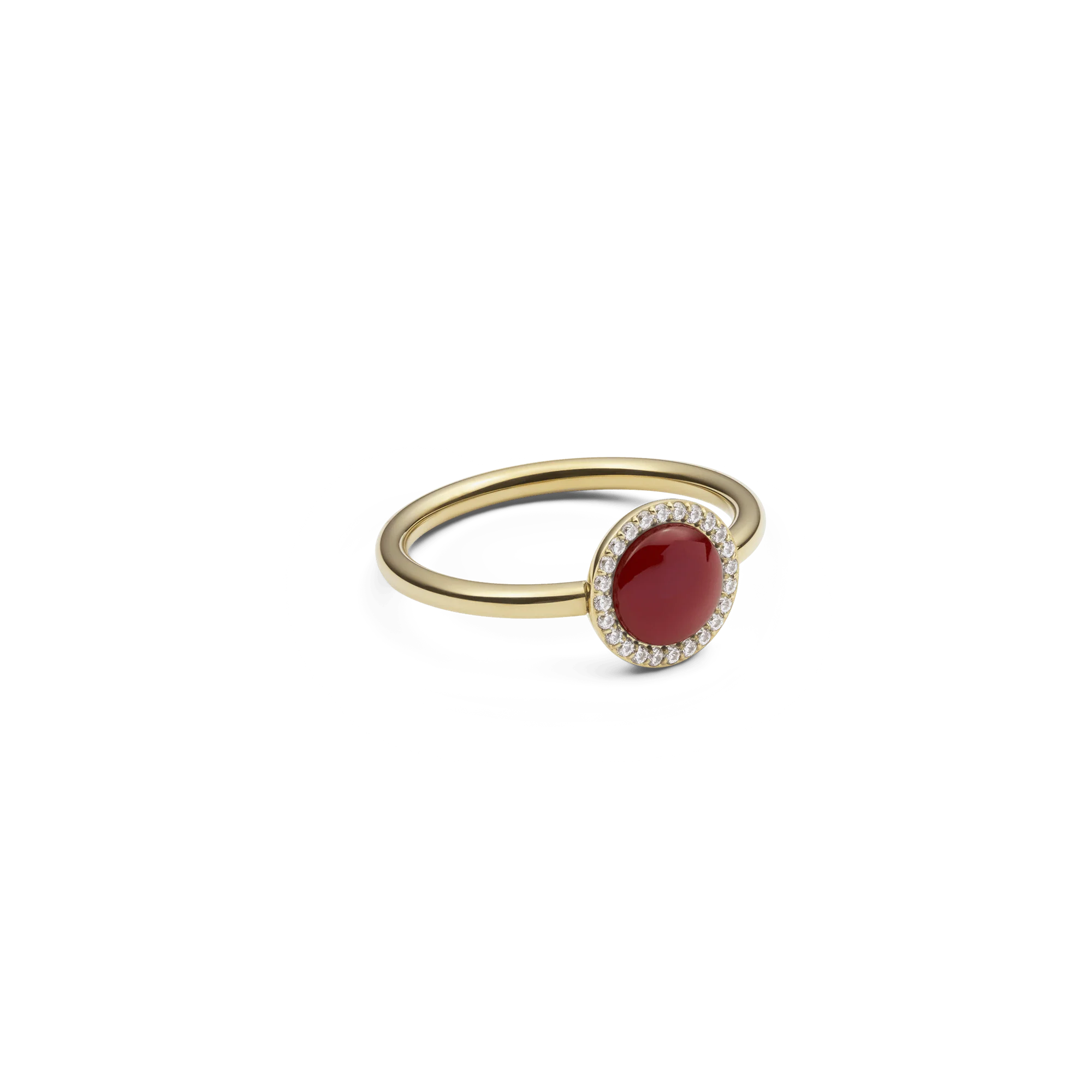 Audrey Ring Red Agathe Gold - Image 3