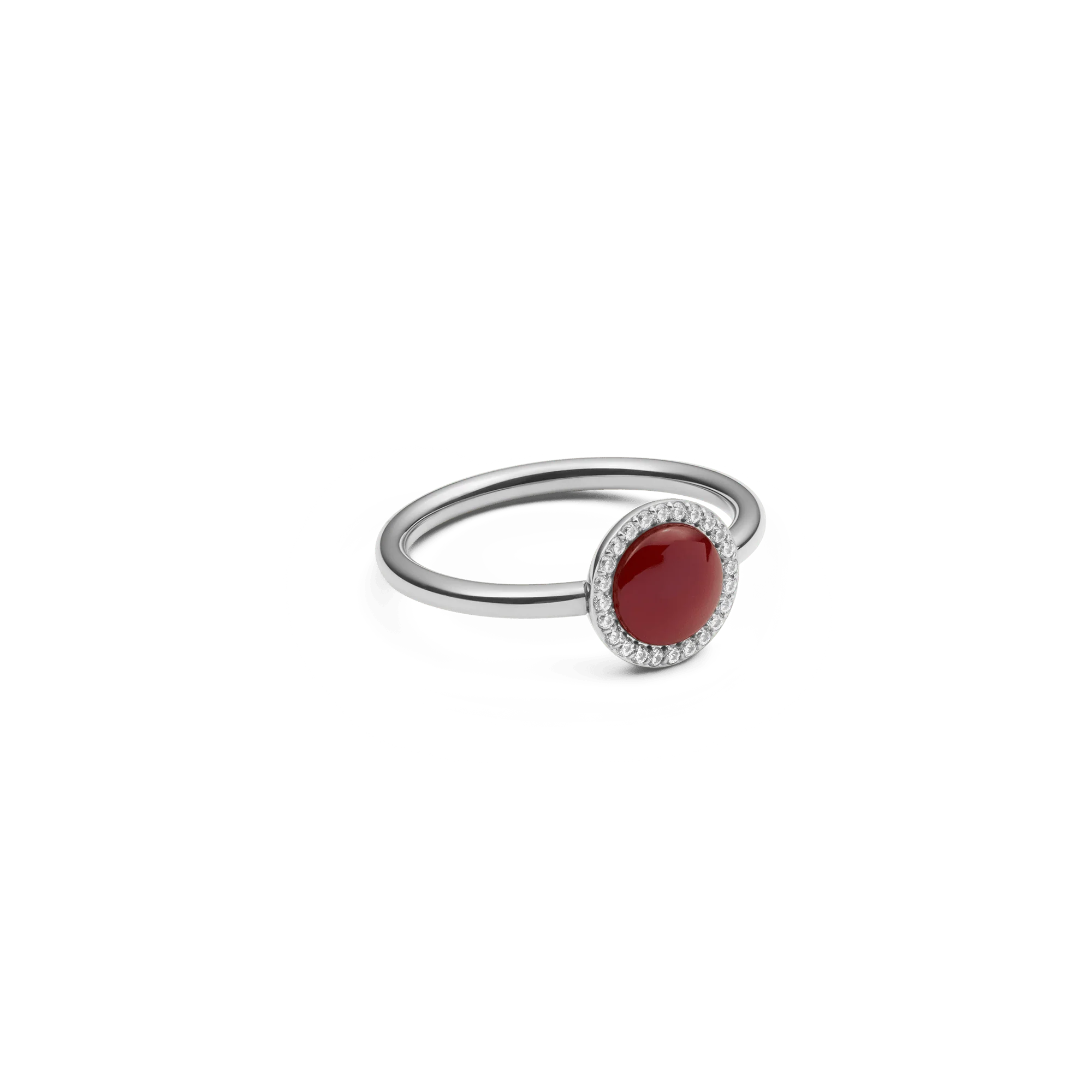 Audrey Ring Red Agathe Silver - Image 3