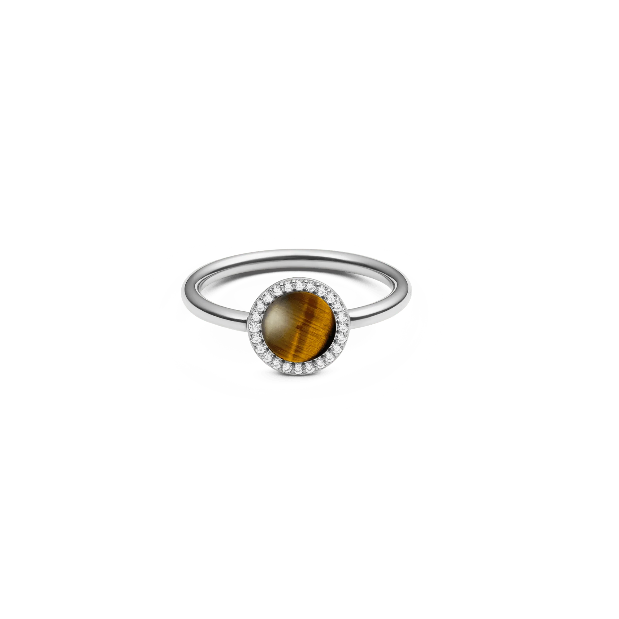 Audrey Ring Tiger Eye Silver