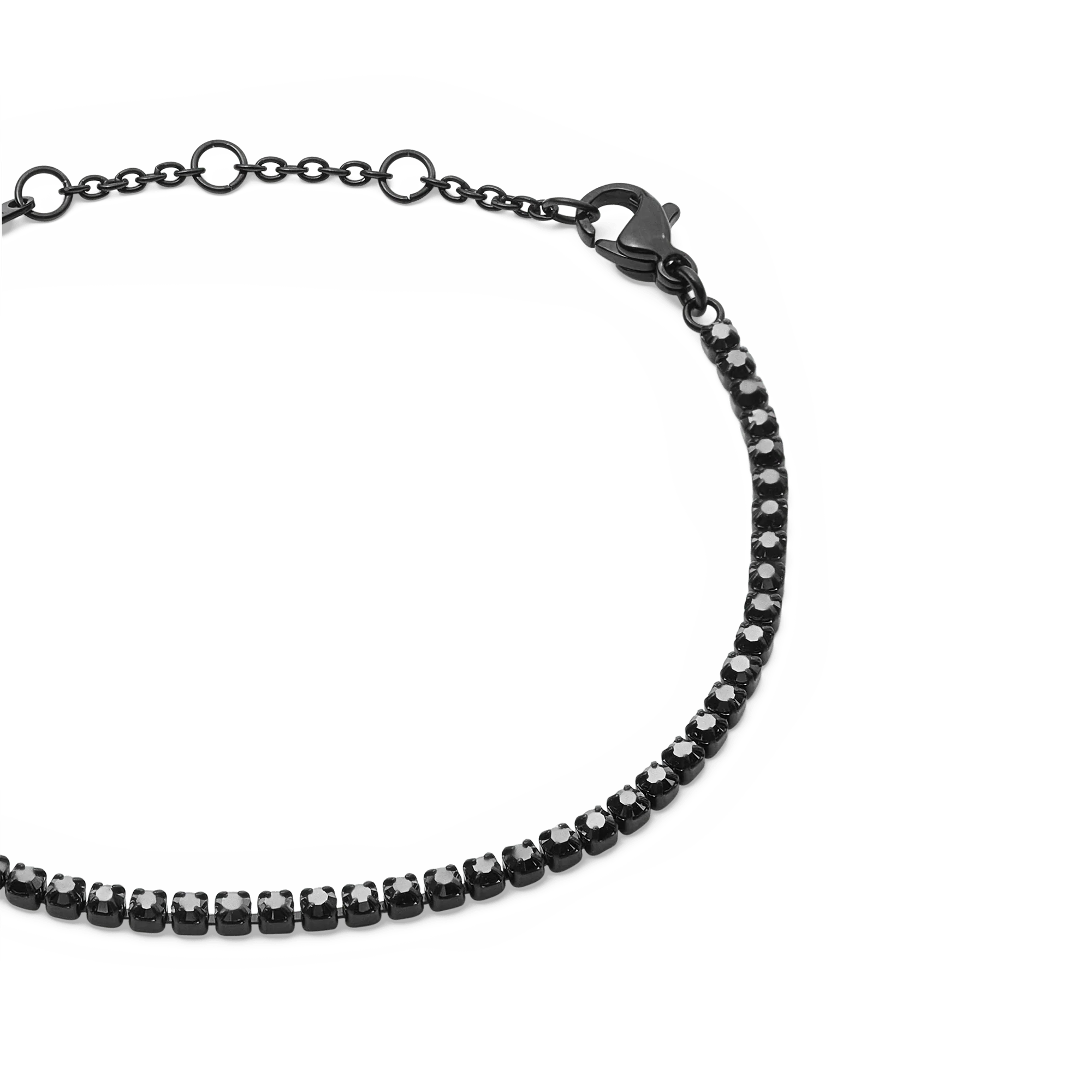 Black Crystal Tennis Bracelet - Image 3