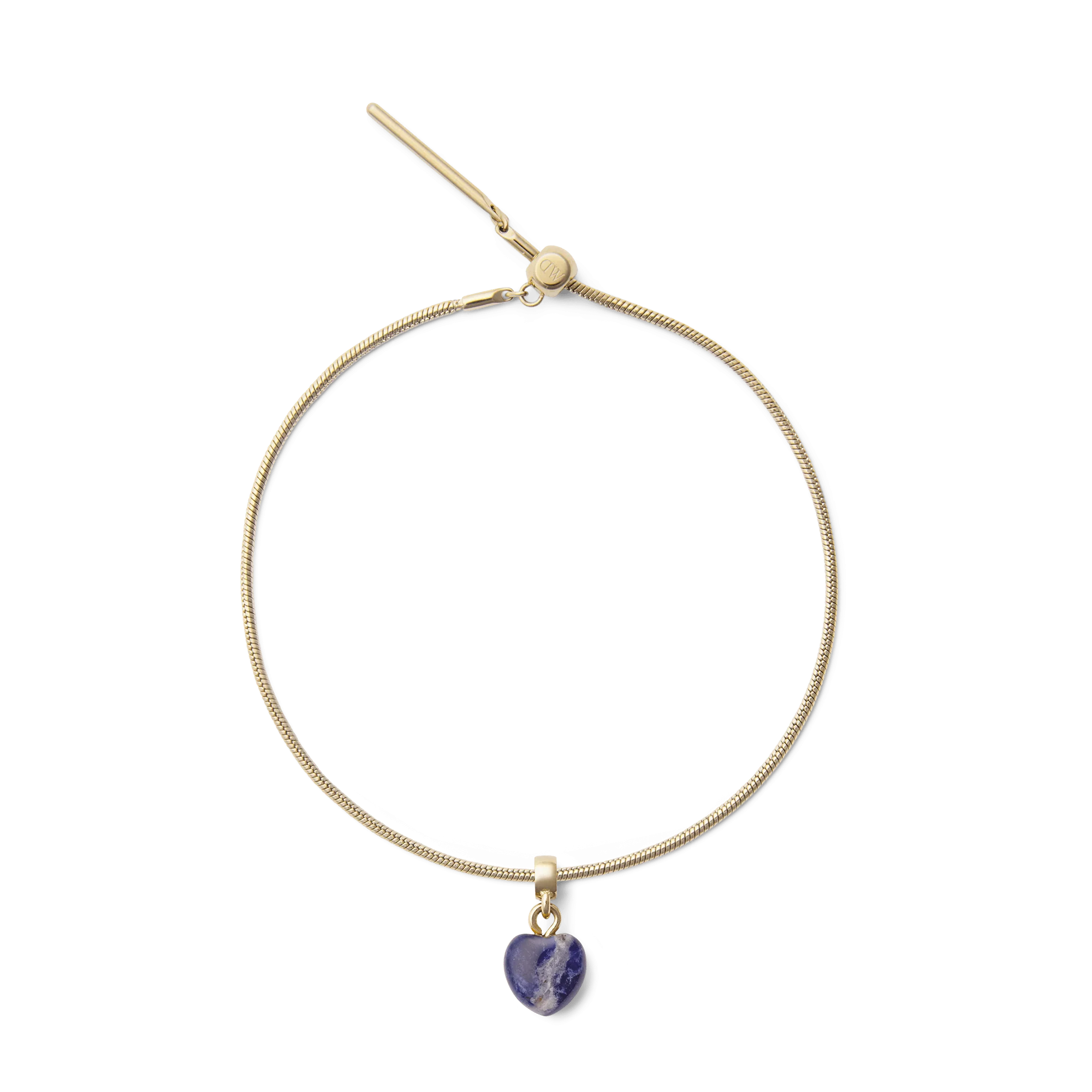 Blue Spot Heart Gold Charm - Image 4