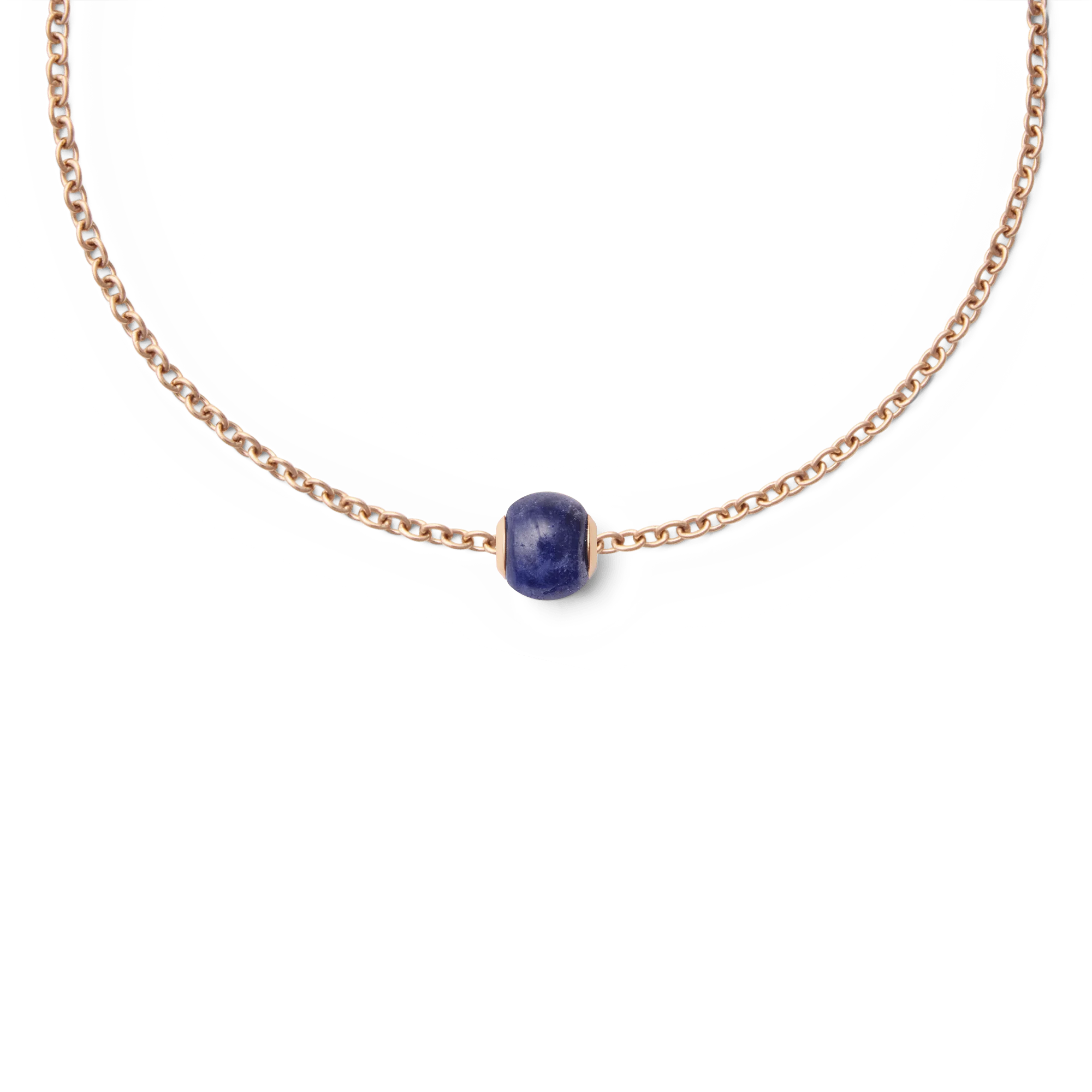 Blue Spot Orb Rose Gold Charm - Image 3