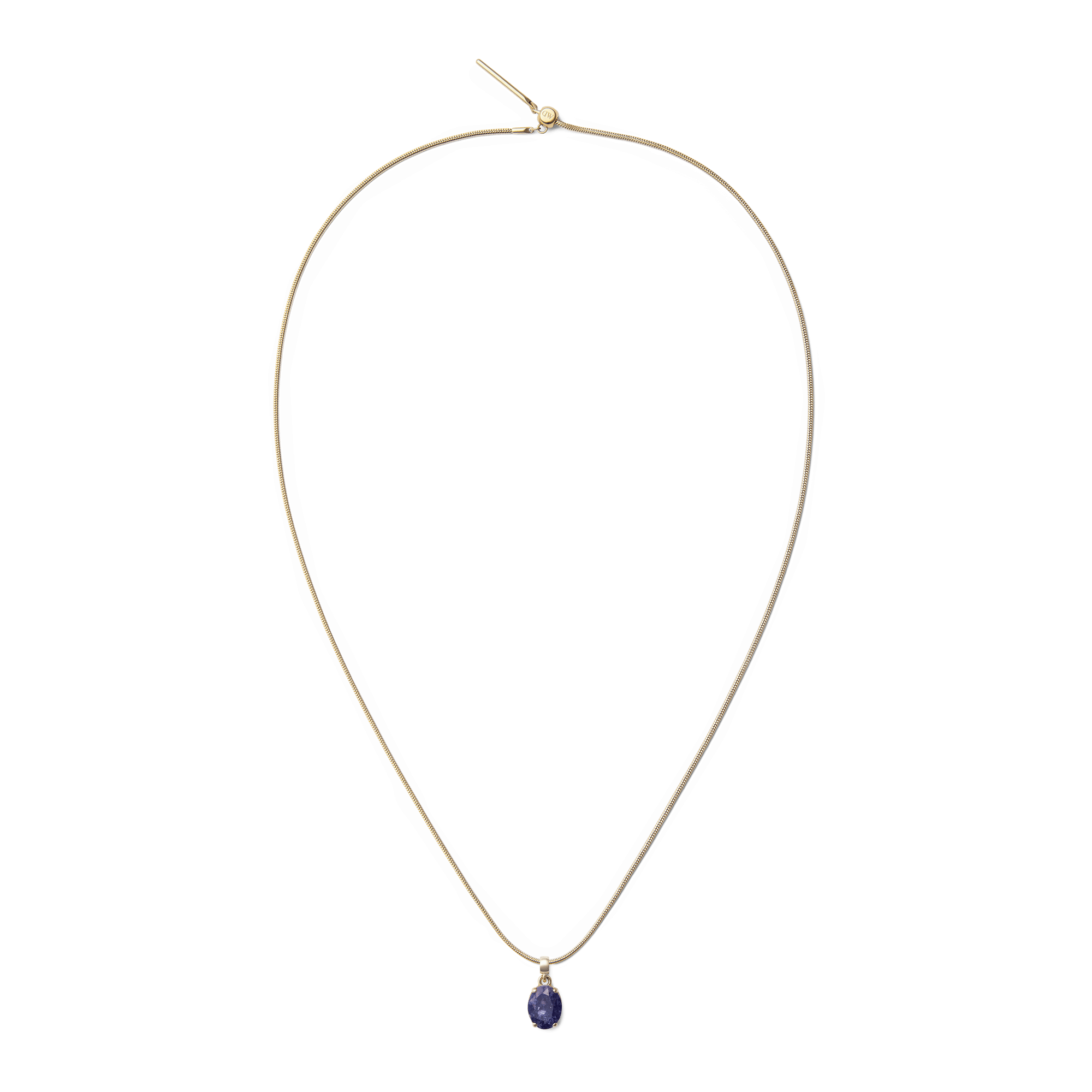 Blue Spot Oval Gold Charm - Image 4