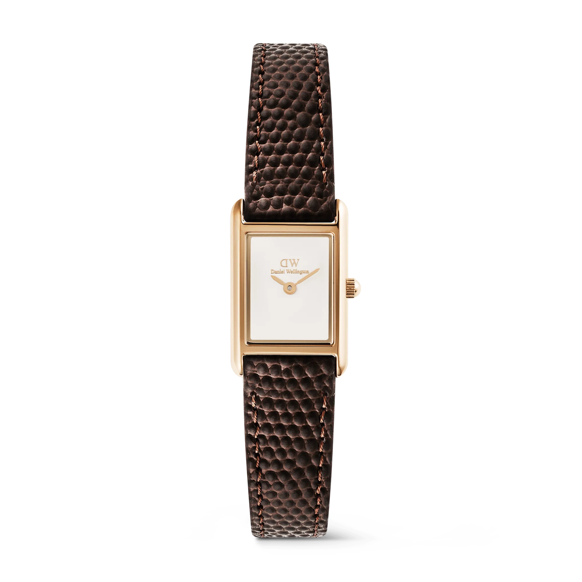 Bound Mini Dark Brown Lizard Rose Gold