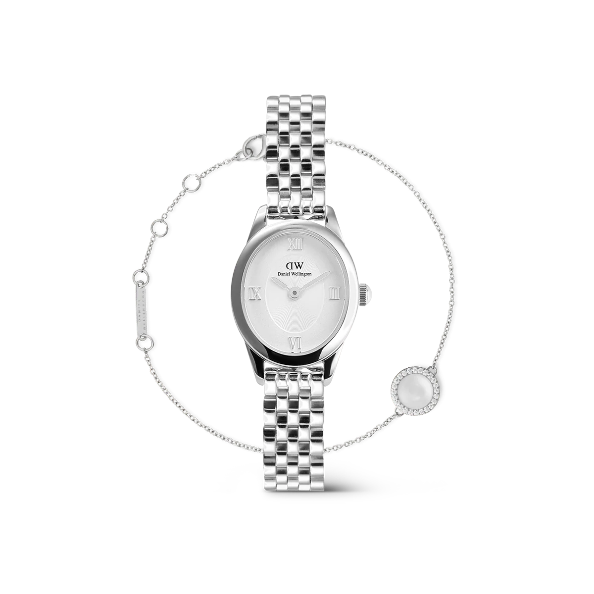 Ophelia Mini + Audrey Bracelet MOP Silver Set