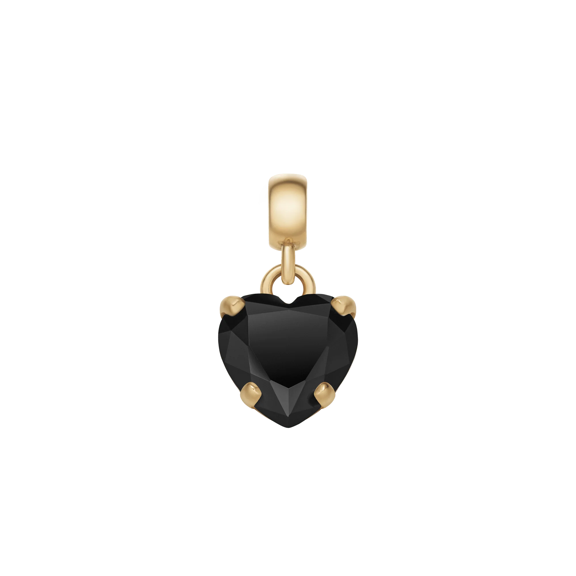 Heart Black Crystal Charm G