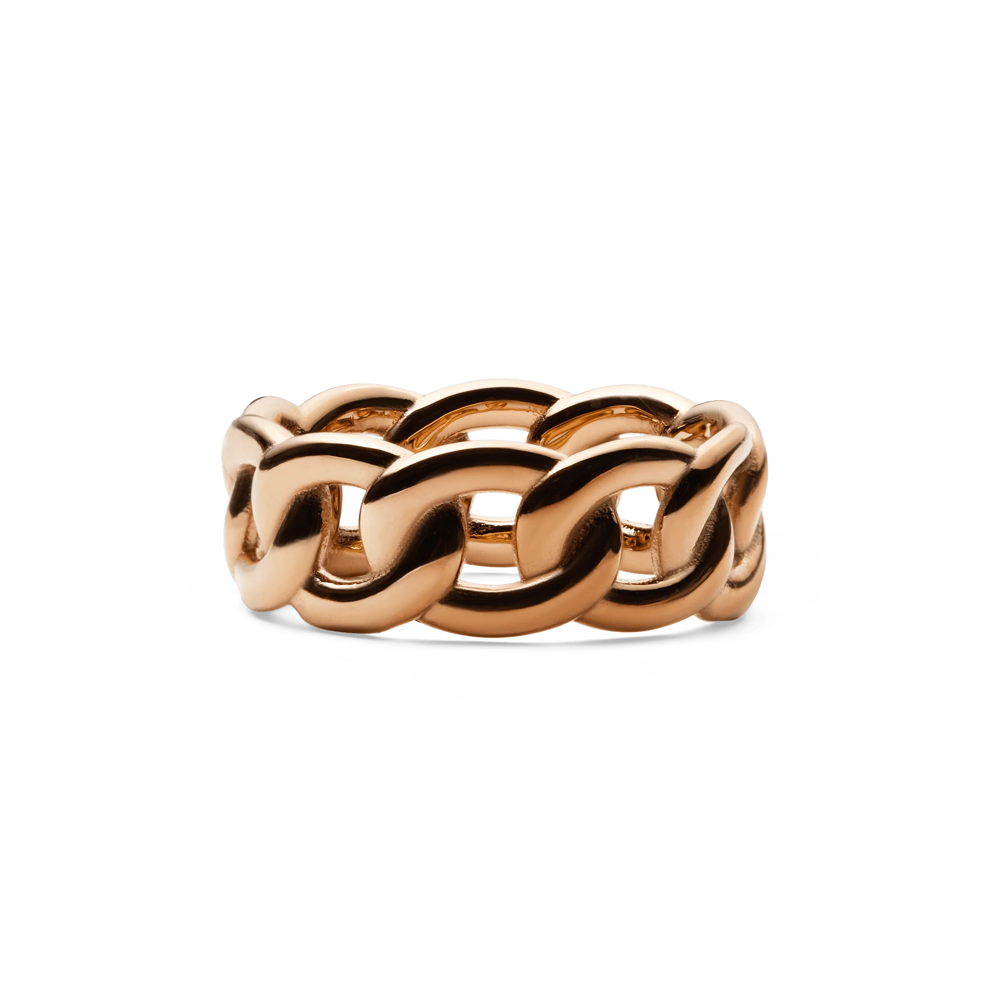 Chunky Chain Ring Rose Gold