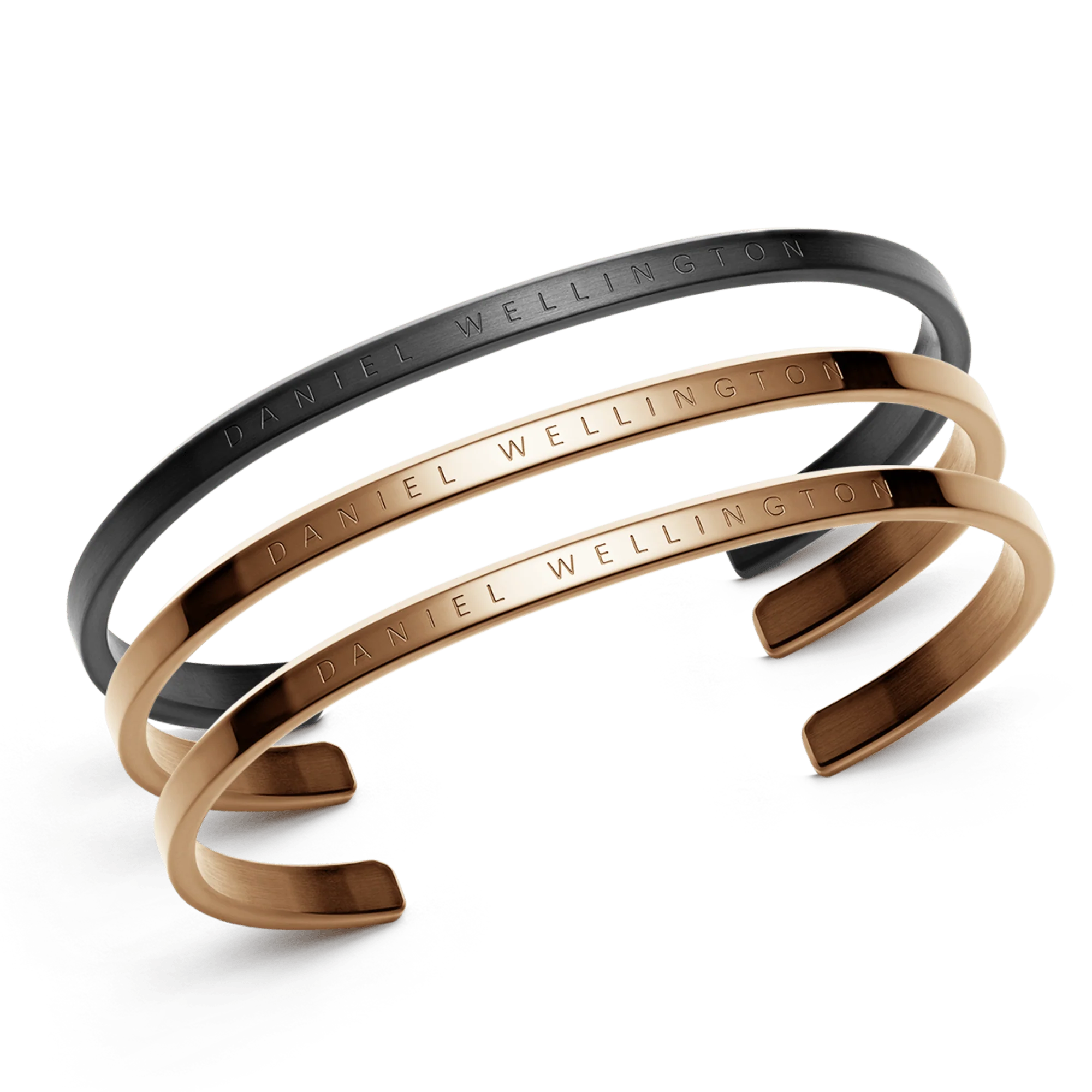 Classic Bracelet Black + 2 Rose Gold