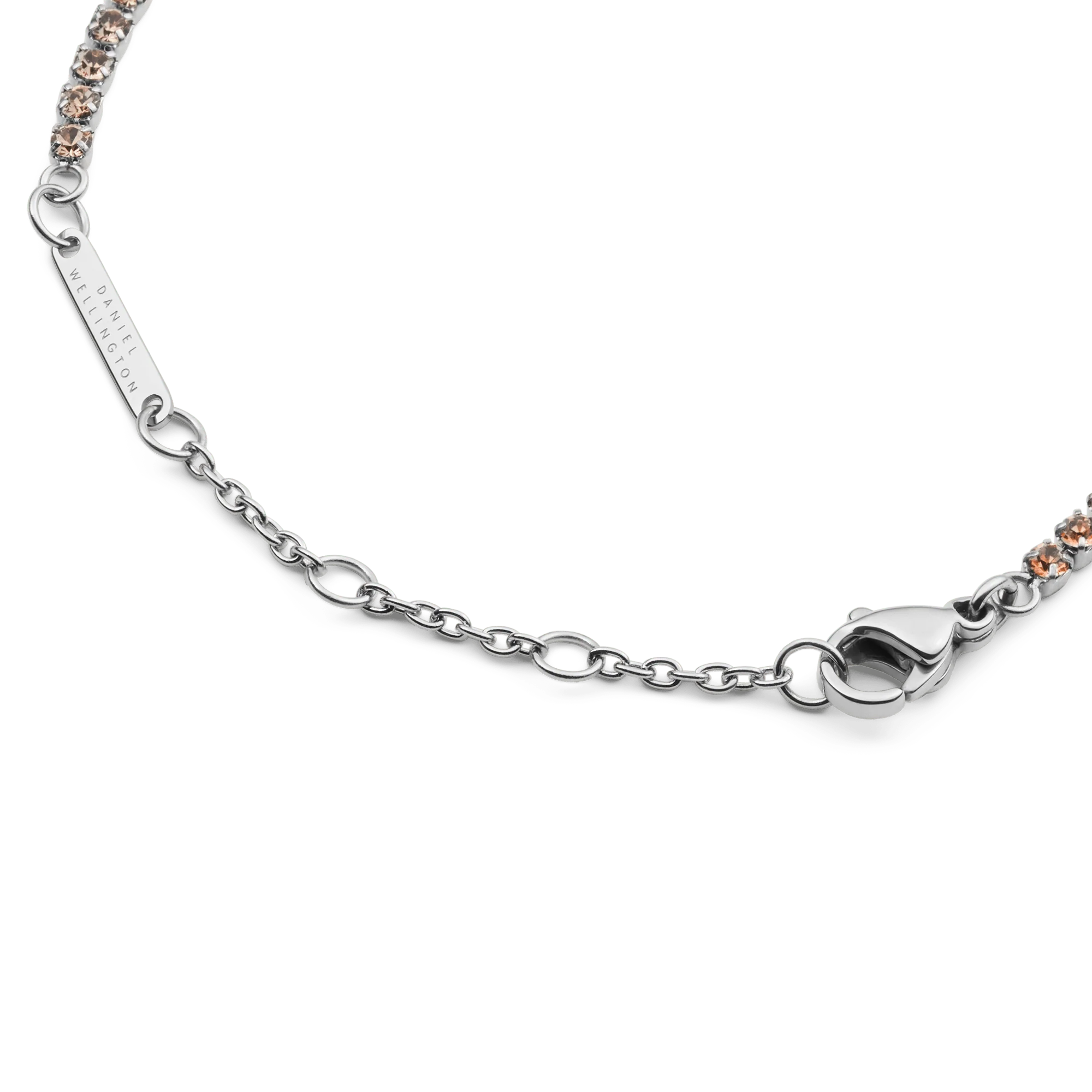 Classic Tennis Bracelet Apricot Silver - Image 4