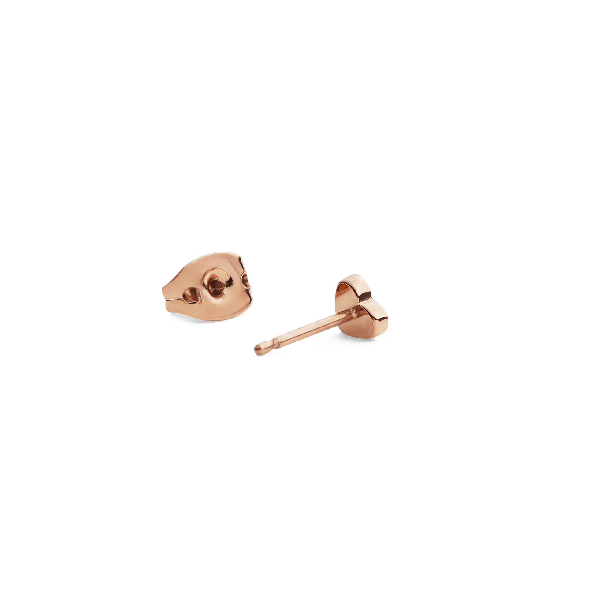 Crystal Heart Stud Rose Gold - Image 4
