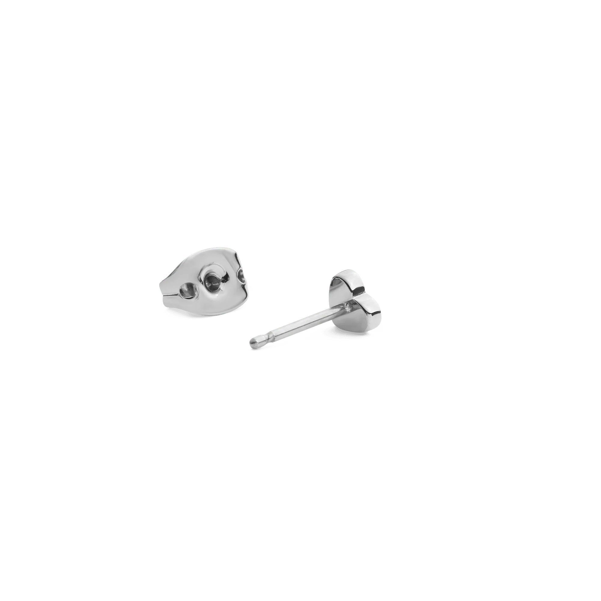 Crystal Heart Stud Silver - Image 4