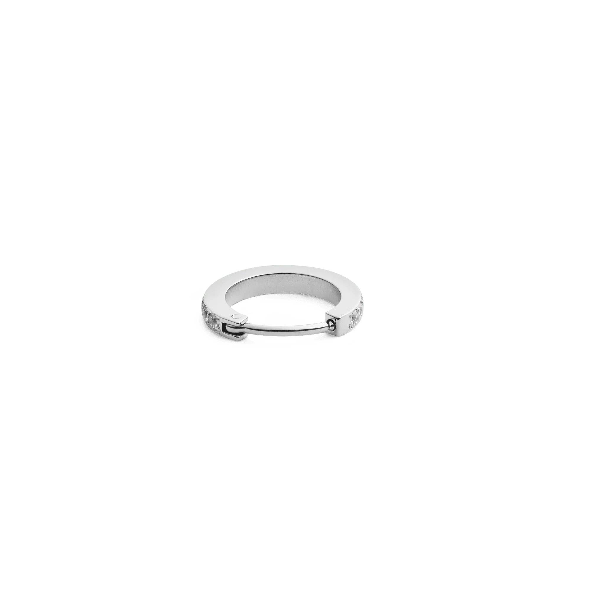 Crystal Hoop Earring Silver - Image 4