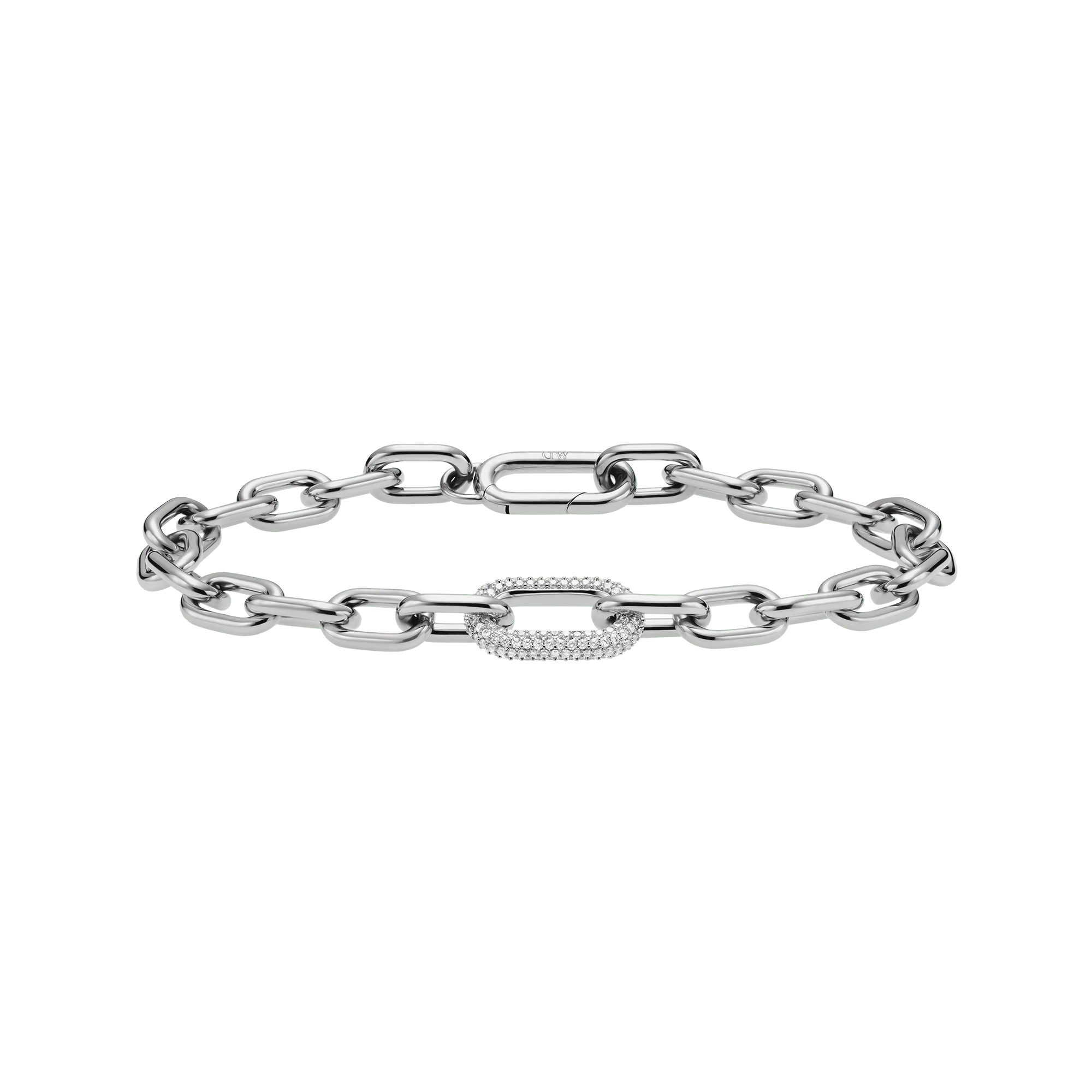 Crystal Link Bracelet Silver