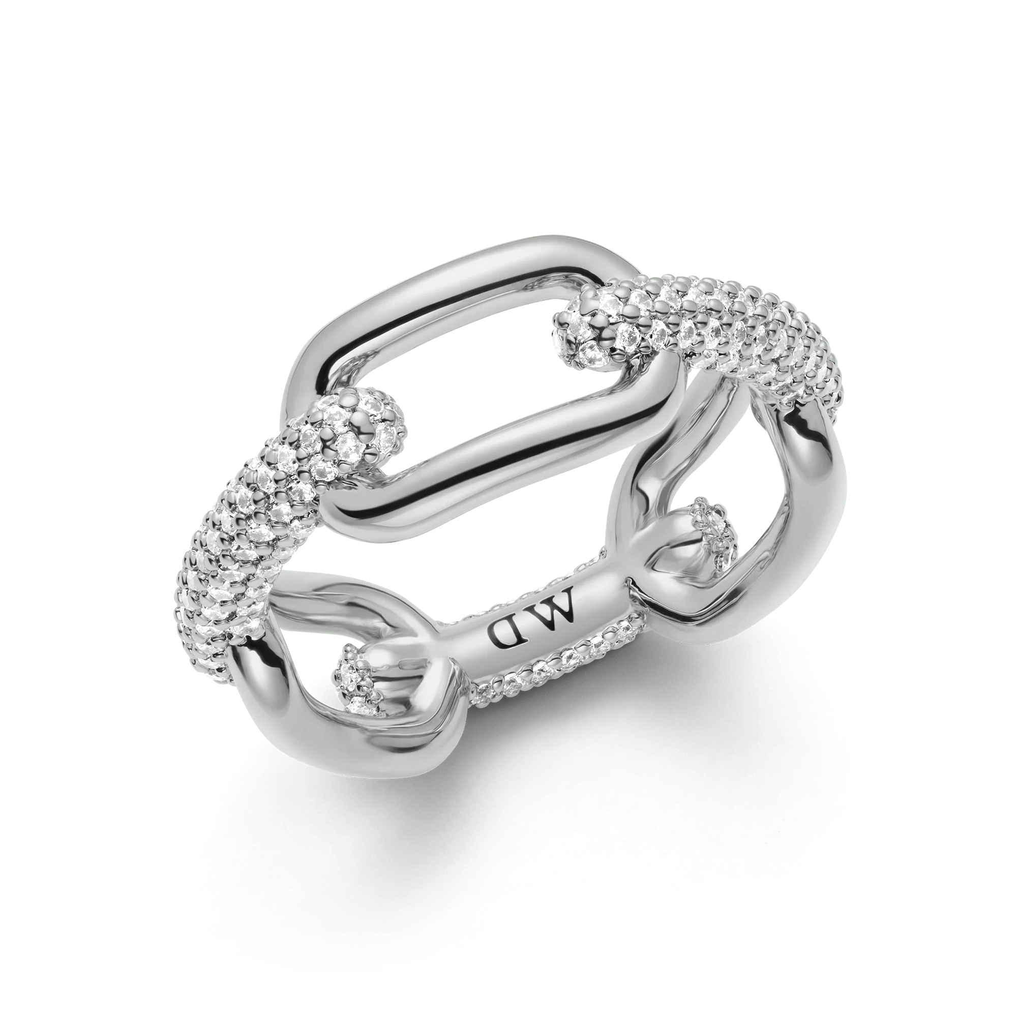 Crystal Link Ring Silver - Image 3