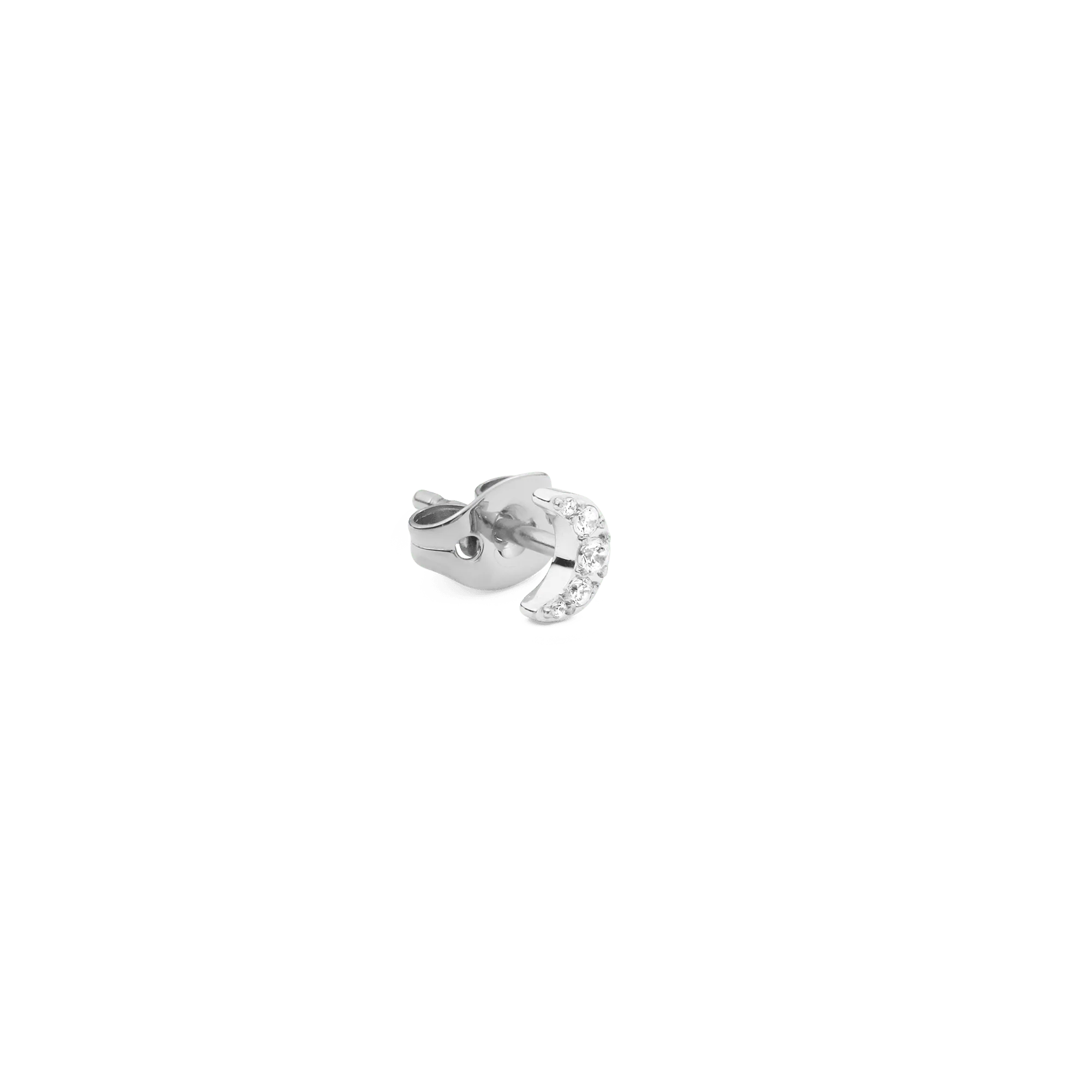 Crystal Moon Stud Silver - Image 3