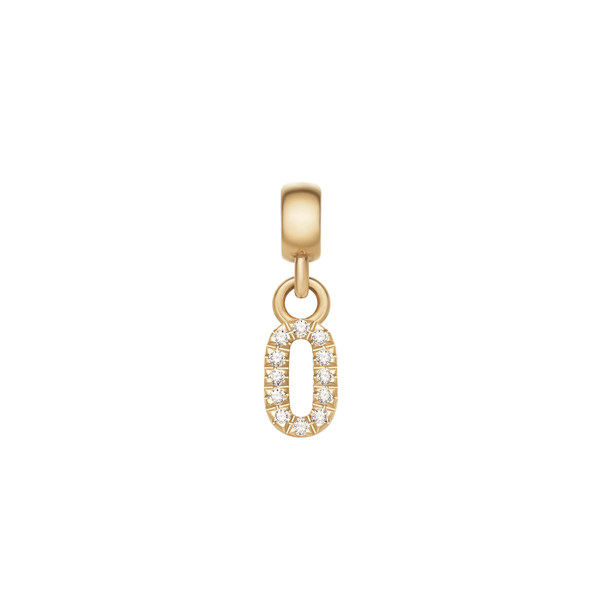 Crystal Number Charm Gold