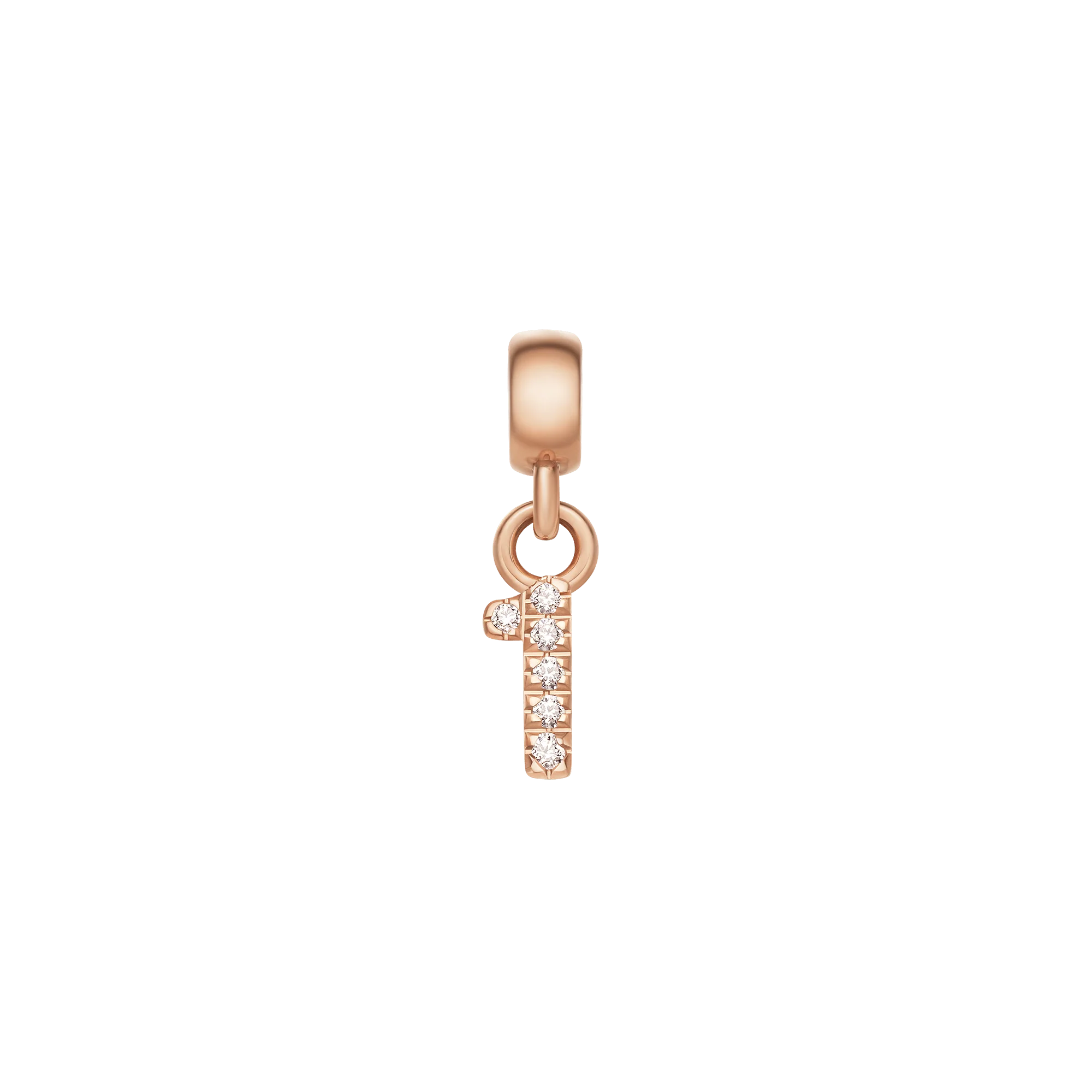 Crystal Number Charm Rose Gold - Image 2