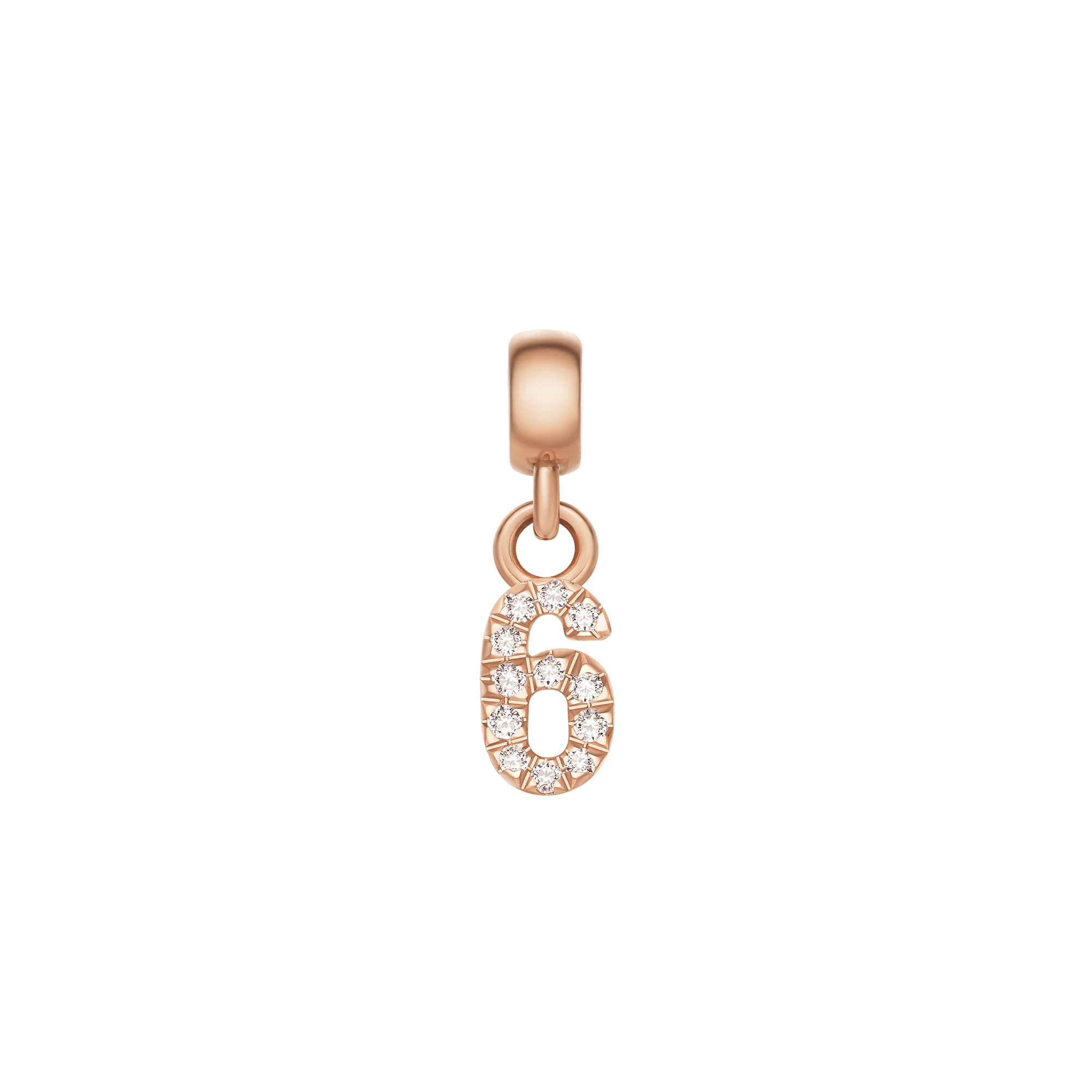 Crystal Number Charm Rose Gold - Image 7