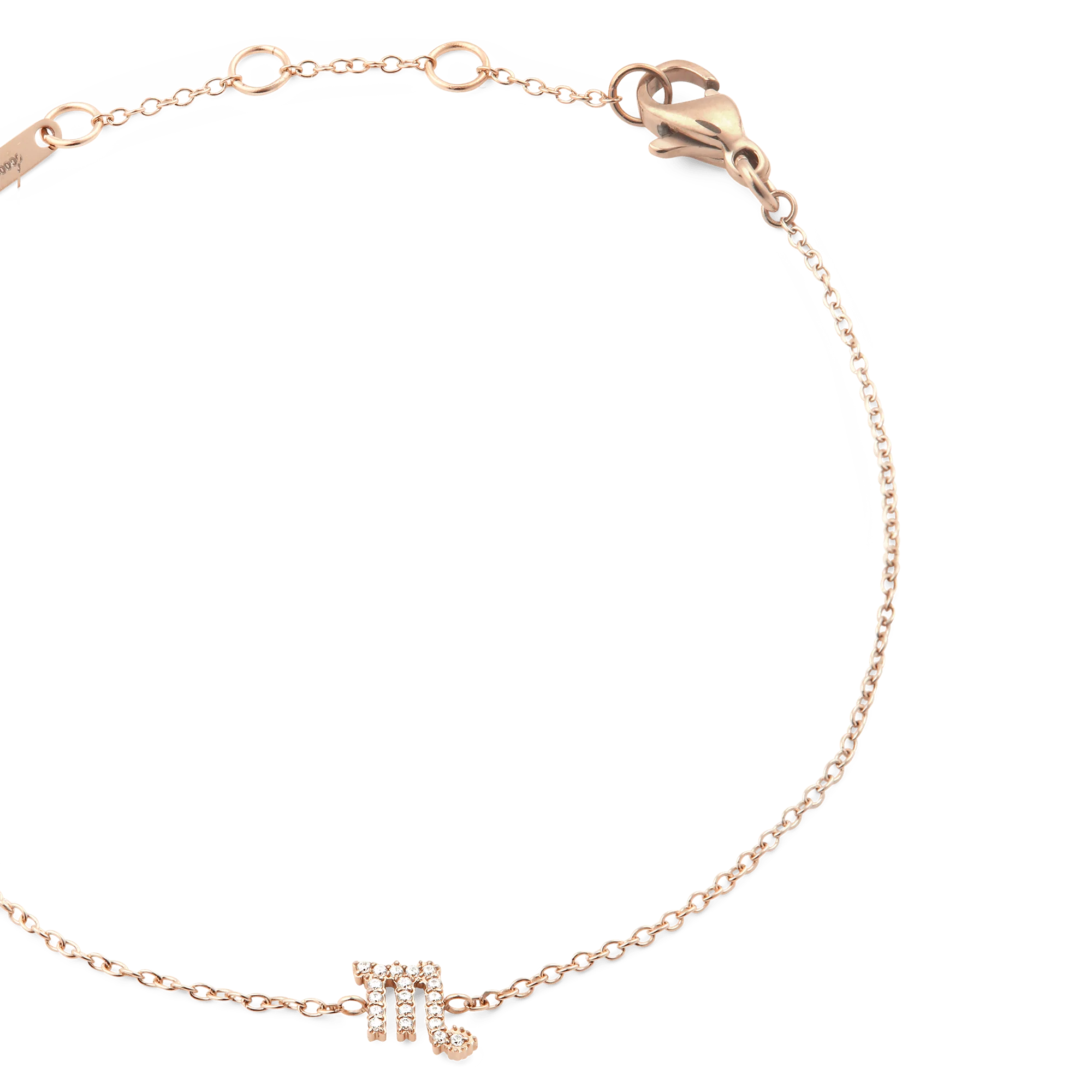 Crystal Zodiac Chain Bracelet Rose Gold - Image 20