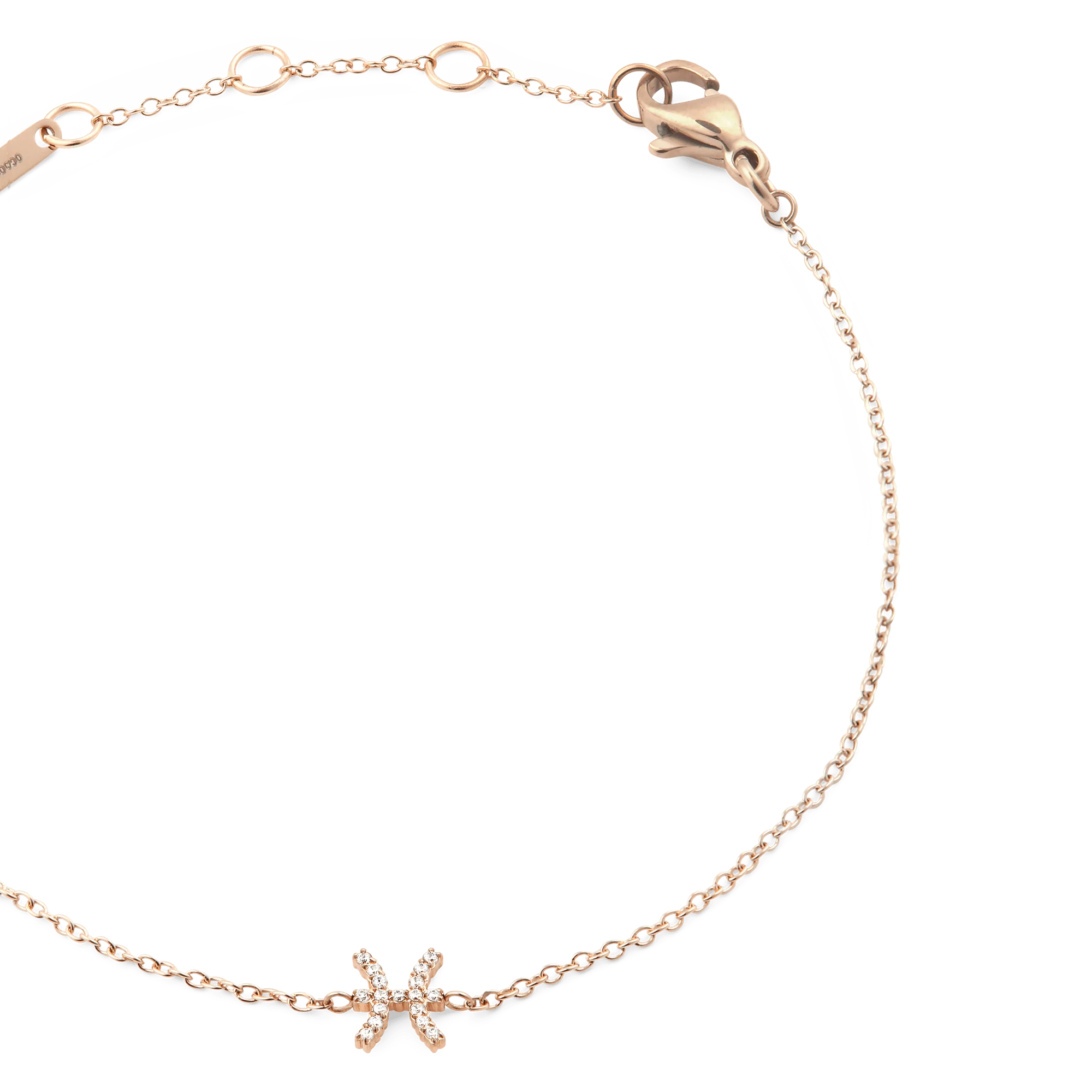 Crystal Zodiac Chain Bracelet Rose Gold - Image 3