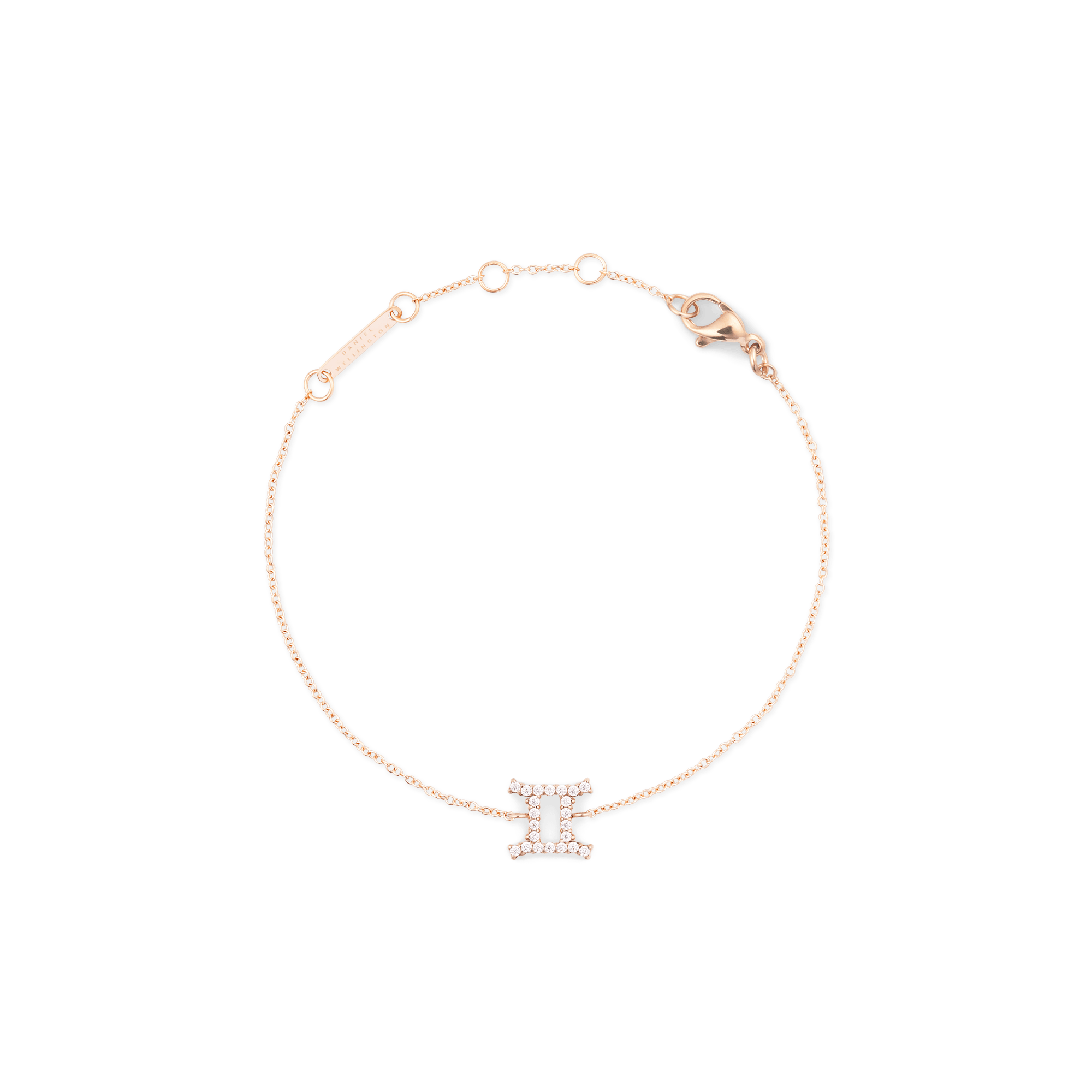 Crystal Zodiac Chain Bracelet Rose Gold - Image 37