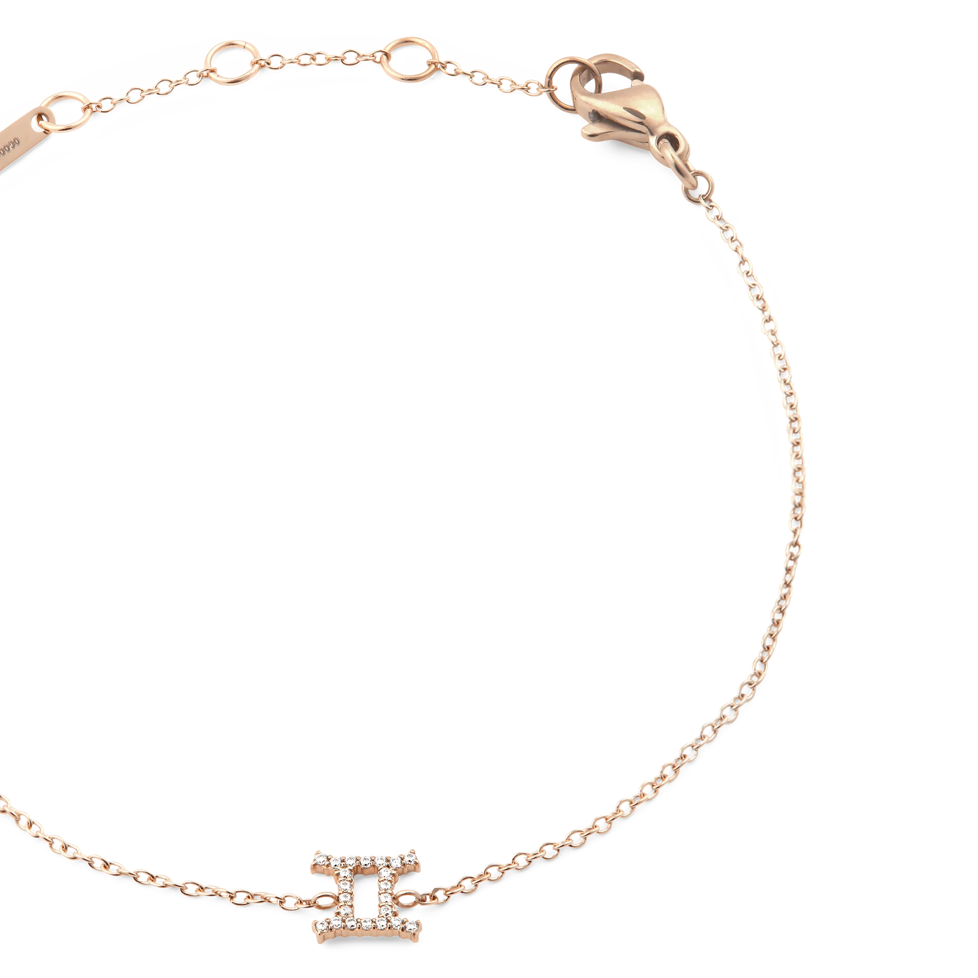 Crystal Zodiac Chain Bracelet Rose Gold - Image 38