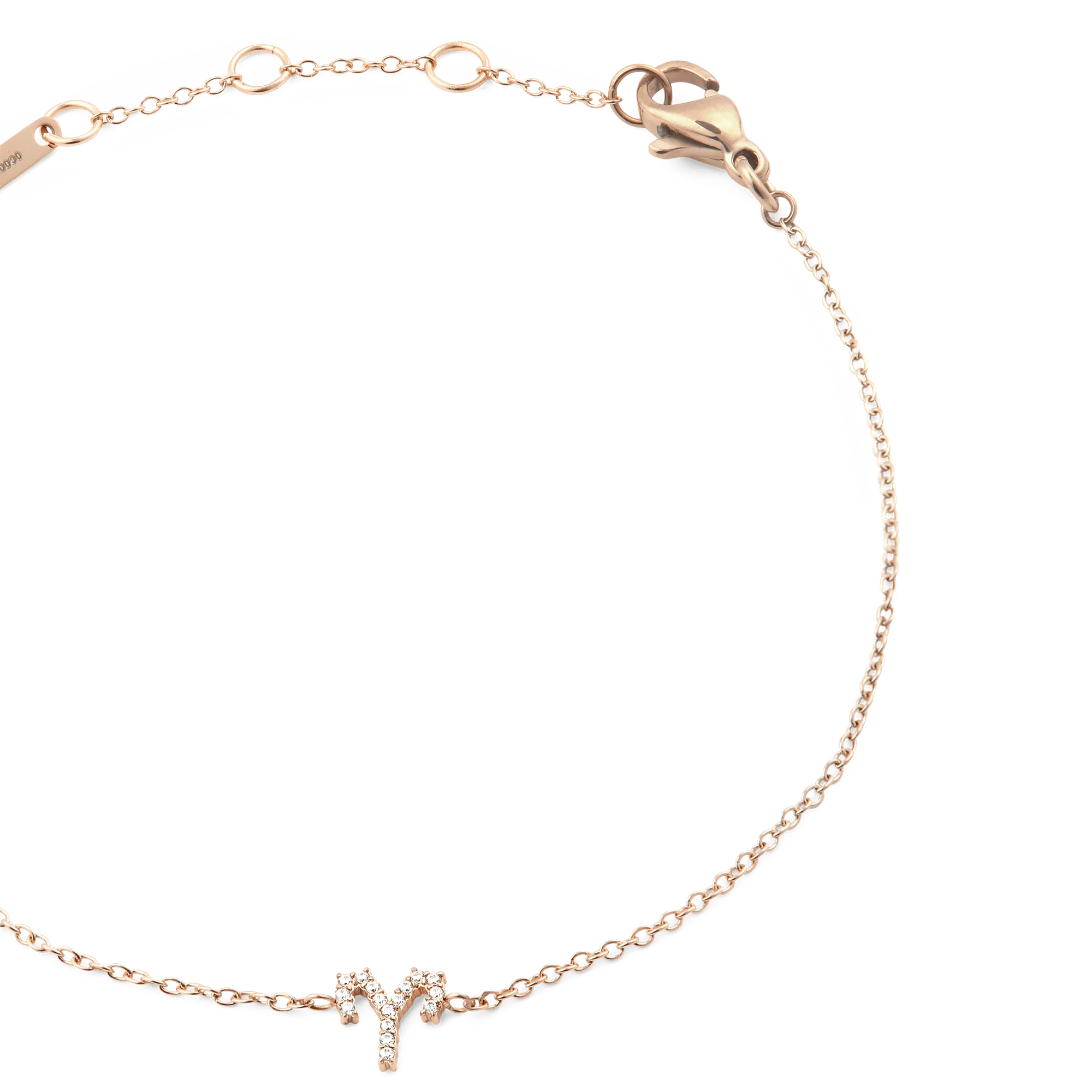 Crystal Zodiac Chain Bracelet Rose Gold - Image 45