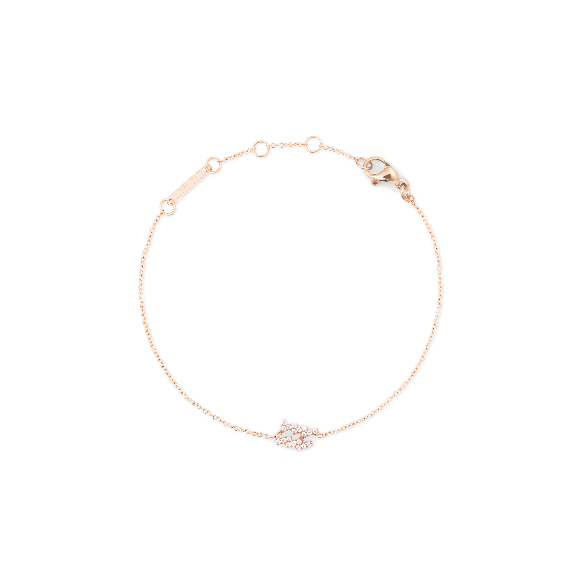 Crystal Zodiac Chain Bracelet Rose Gold - Image 6