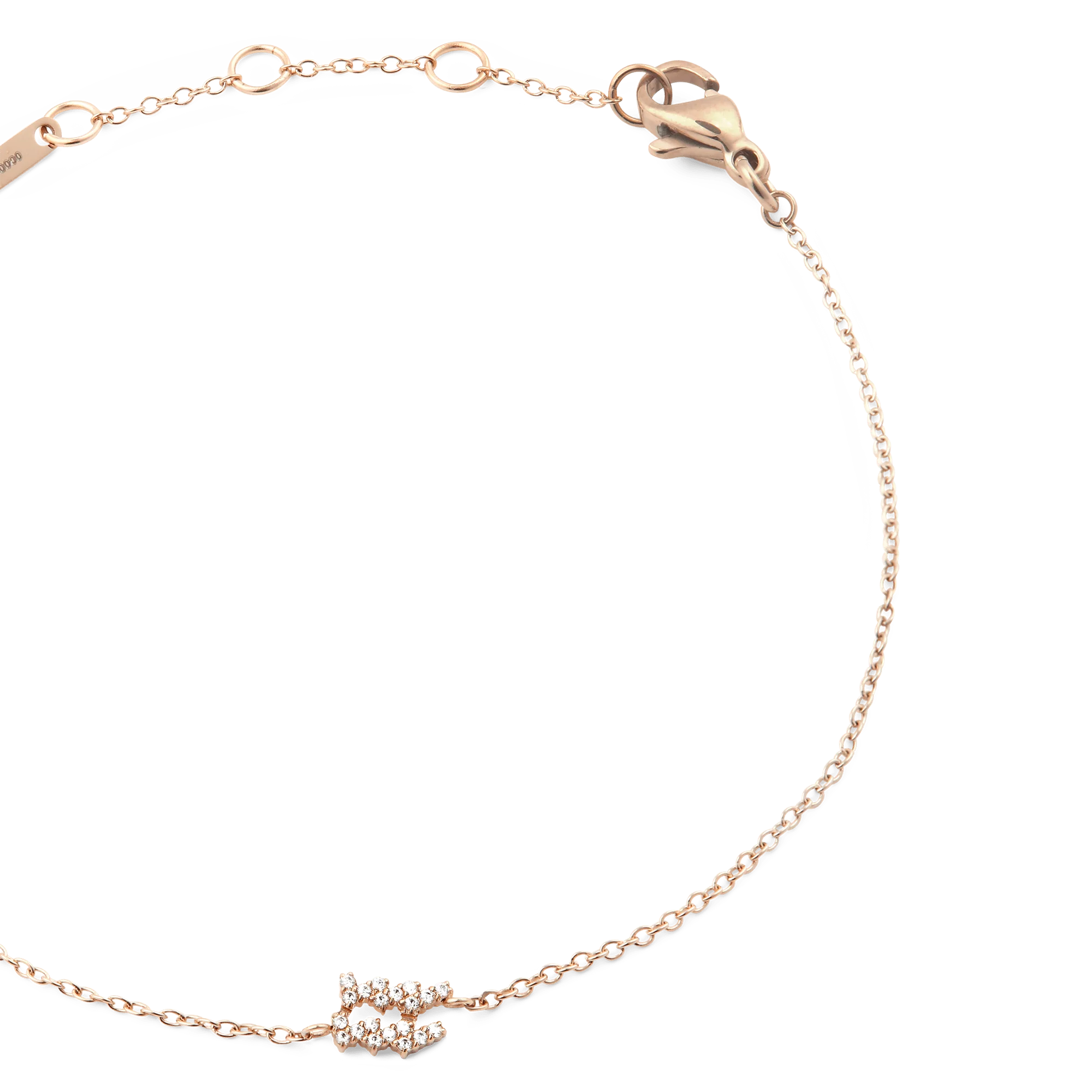 Crystal Zodiac Chain Bracelet Rose Gold - Image 8