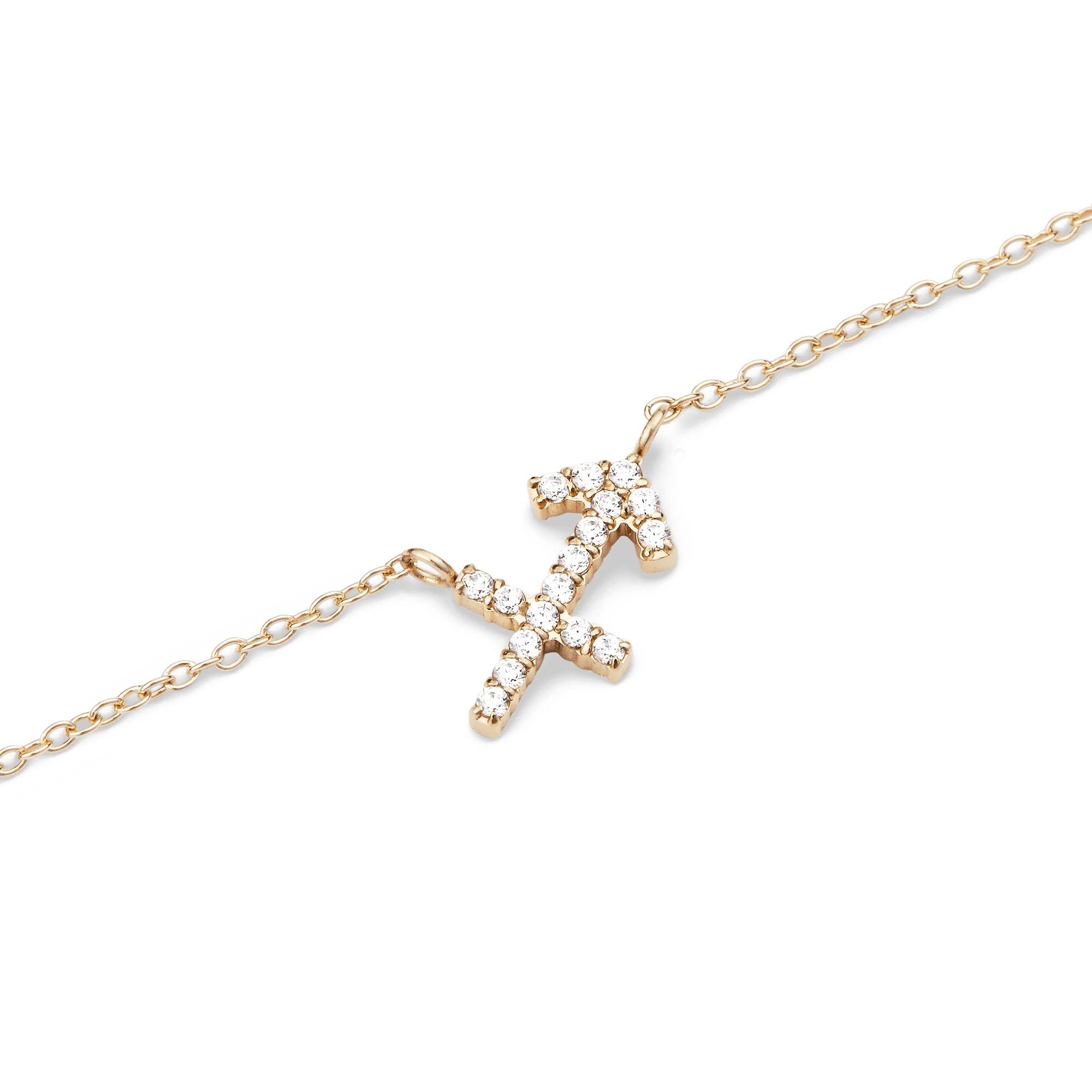 Crystal Zodiac Chain Necklace Gold - Image 14