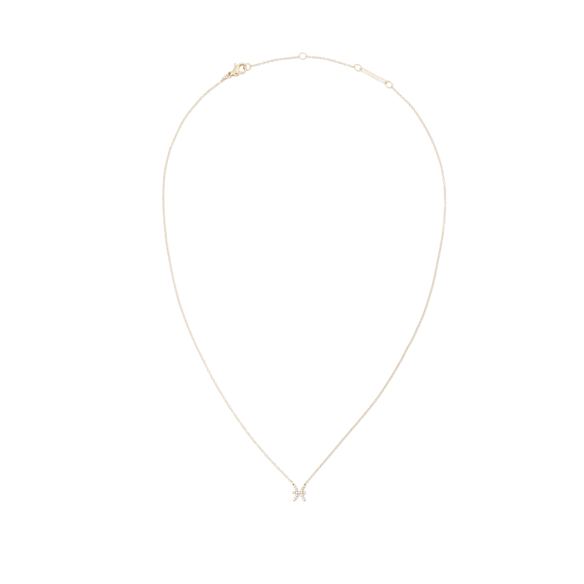 Crystal Zodiac Chain Necklace Gold - Image 3