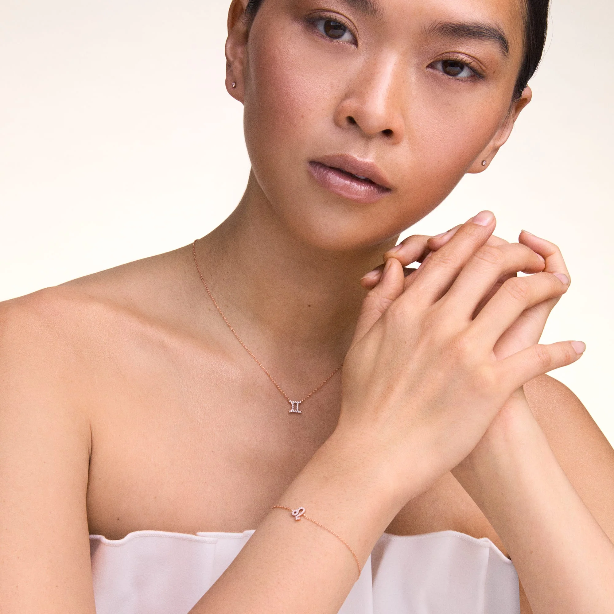 Crystal Zodiac Chain Necklace Silver - Image 39