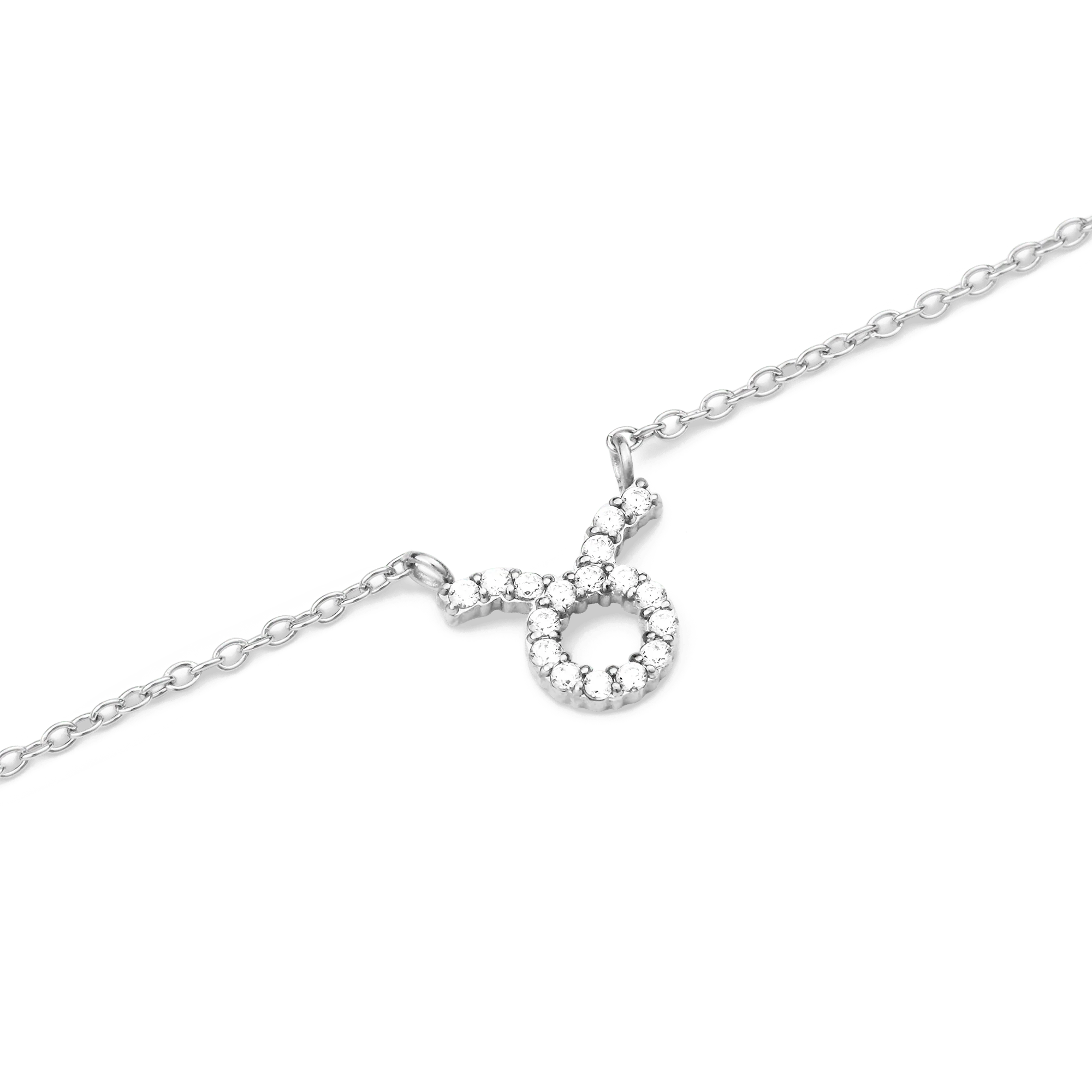 Crystal Zodiac Chain Necklace Silver - Image 42